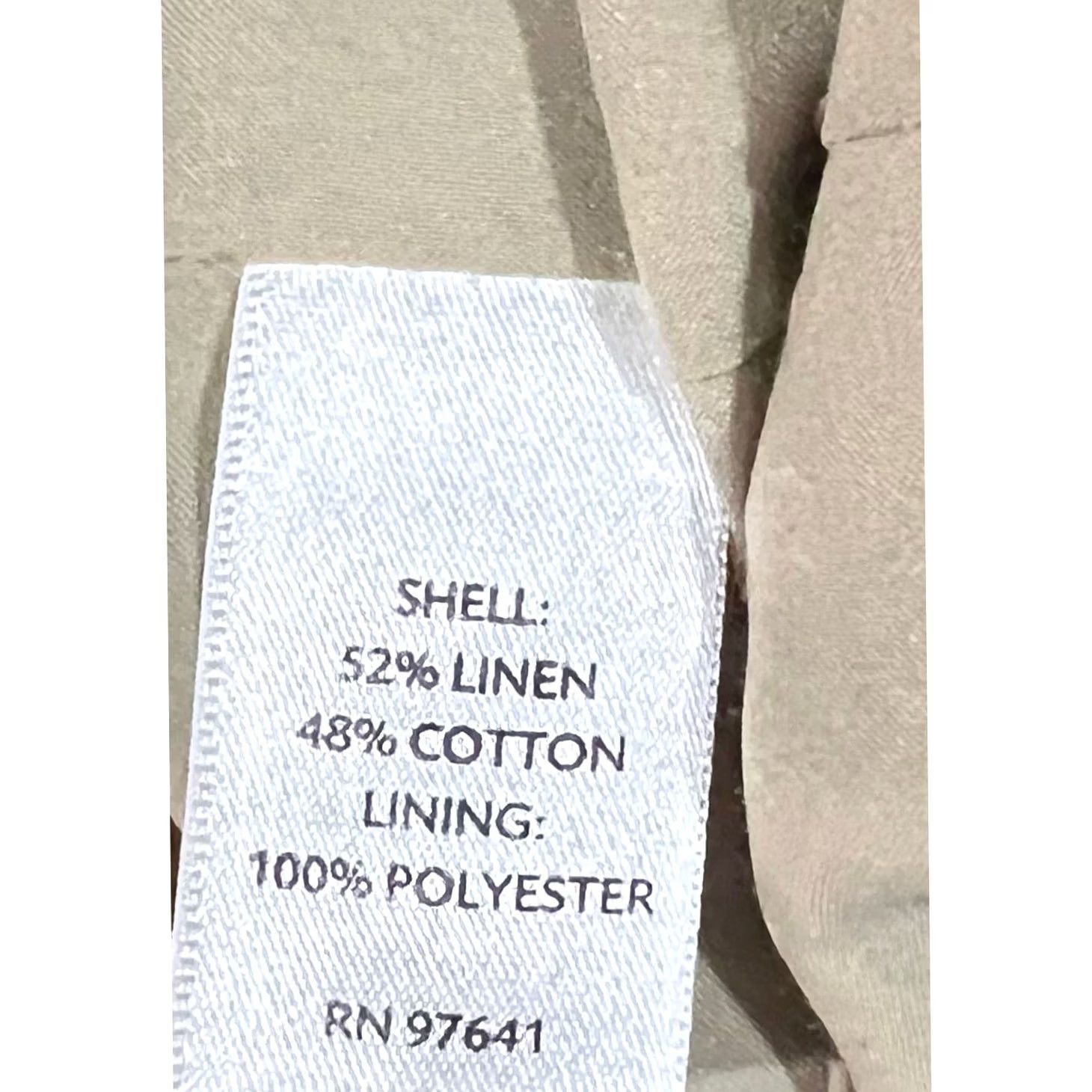 J. Jill J.Jill Beige Jacket Trench Coat Linen Cotton Lined Button Front Pockets Womens M Size M / US 6-8 / IT 42-44 - 8 Thumbnail