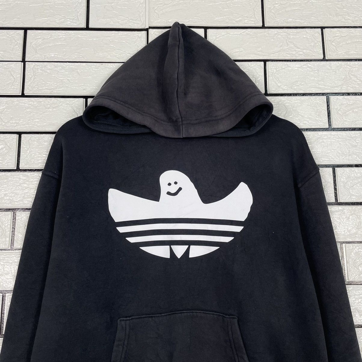 Adidas Adidas Big Logo Black Pullover Hoodie Size US M / EU 48-50 / 2 - 2 Thumbnail