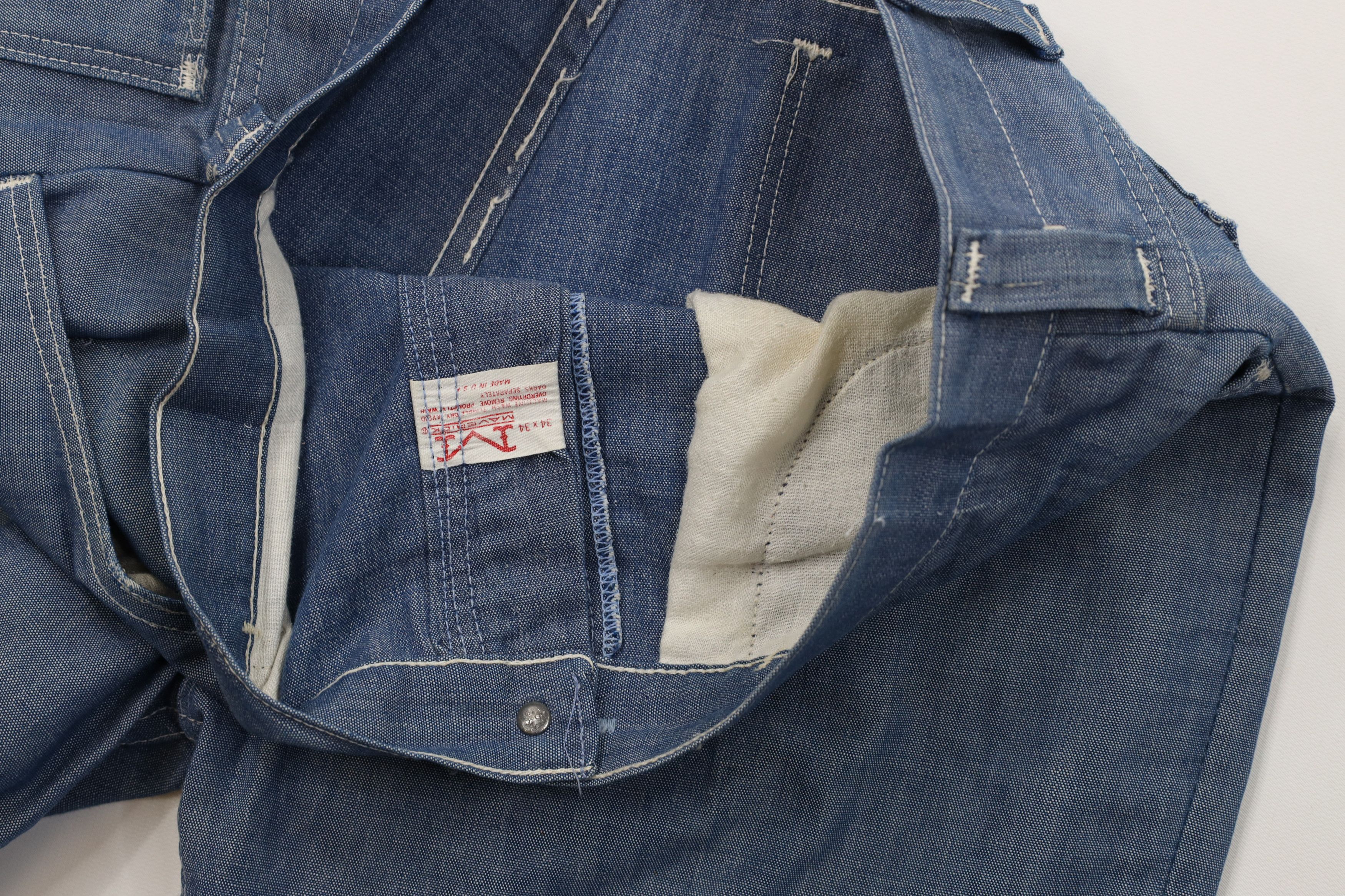 Vintage Vintage 60s Streetwear Chambray Flared Wide Leg Jeans USA Size US 34 / EU 50 - 11 Thumbnail