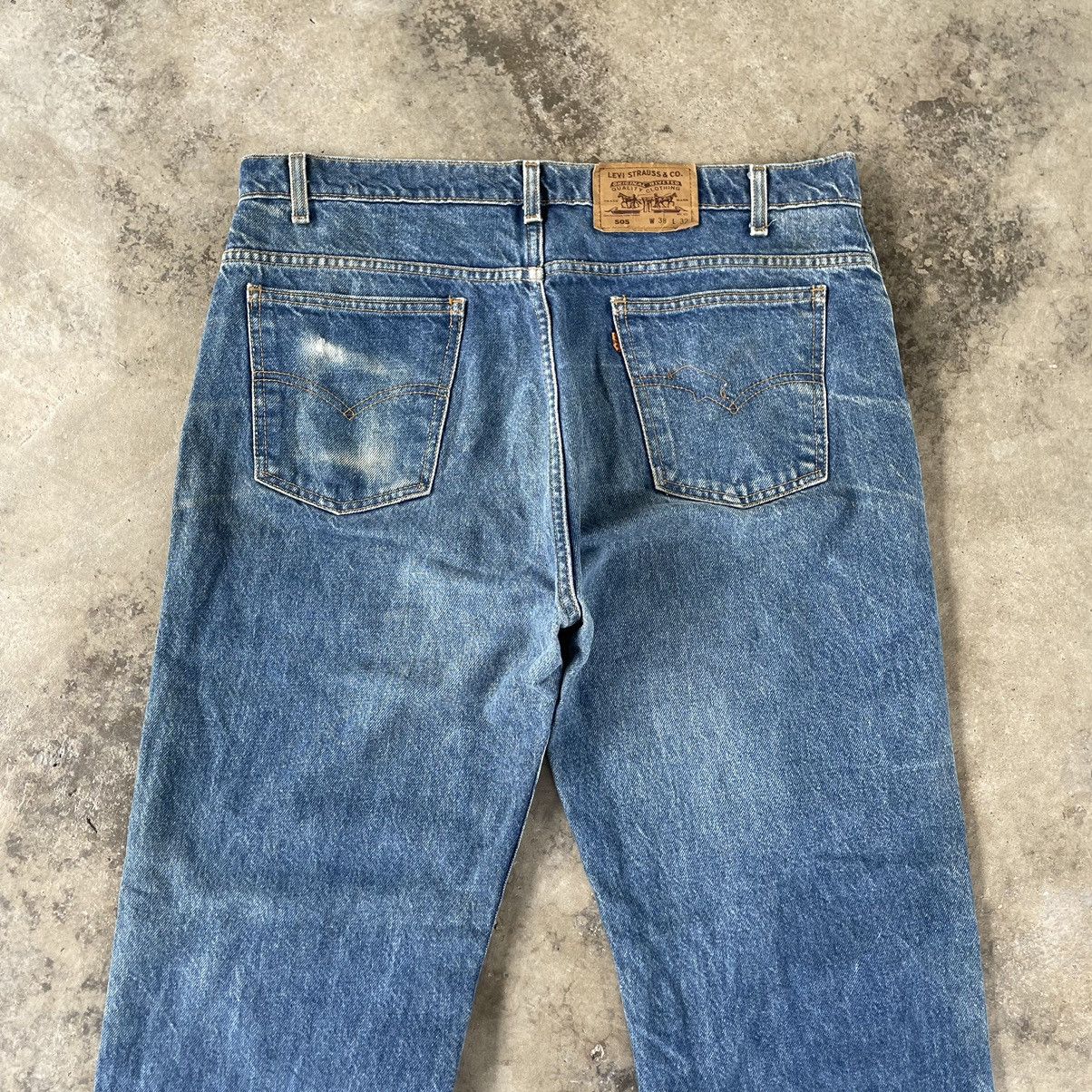 Levi's × Vintage 🔥Vintage Levis 505 Stoned Washed Distress Denim Jeans Size US 38 / EU 54 - 5 Thumbnail