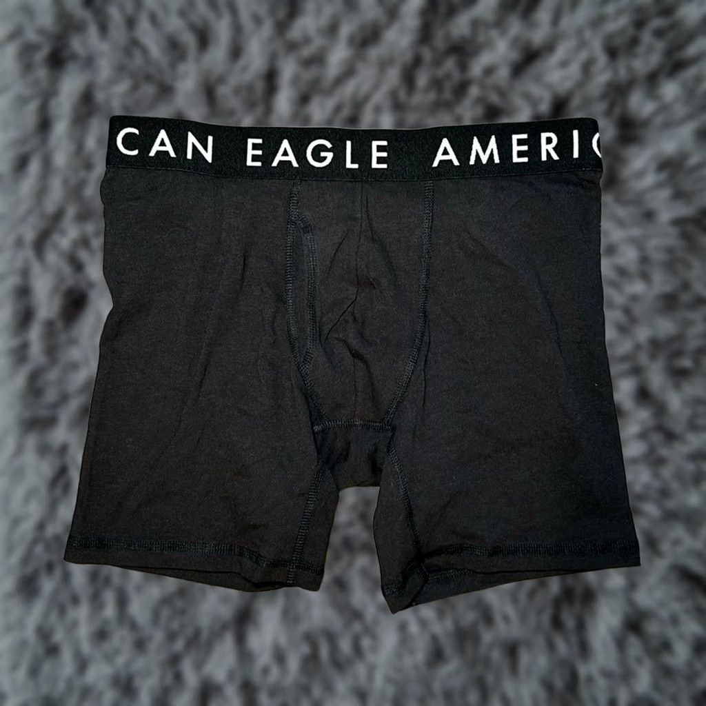 American Eagle Outfitters American Eagle Boxer Brief Men Small S Black Underwear Regular Style Size 36R - 1 Thumbnail