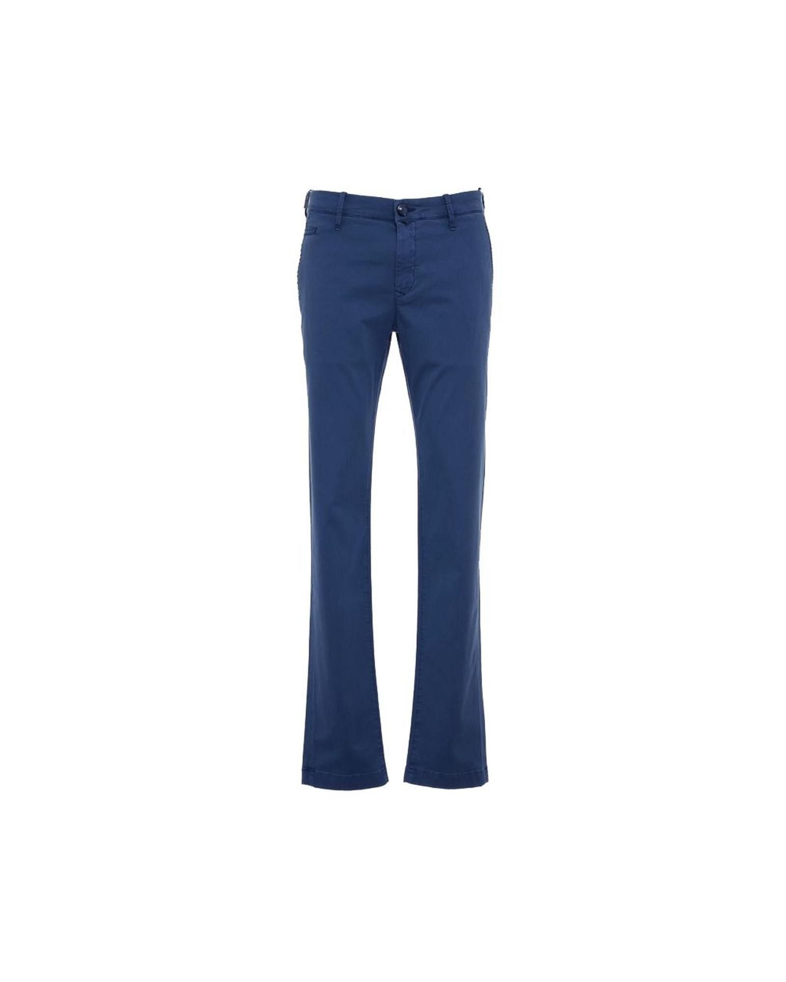 image of Jacob Cohen Cotton Chino Trousers in Blue, Men's (Size 36)