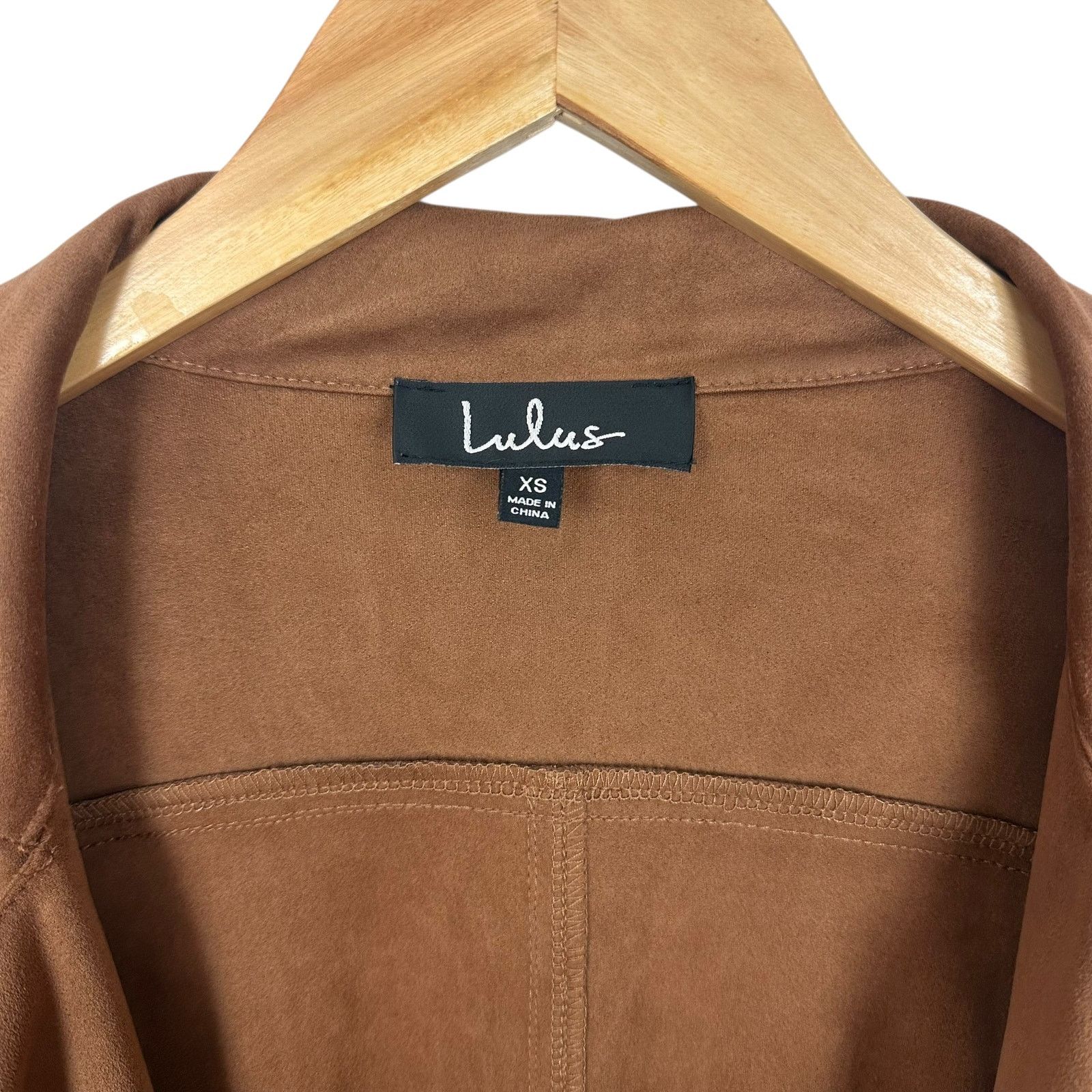 Lulus Lulus Lucky Break Camel Suede Oversized Jacket Size XS Size XS / US 0-2 / IT 36-38 - 5 Thumbnail