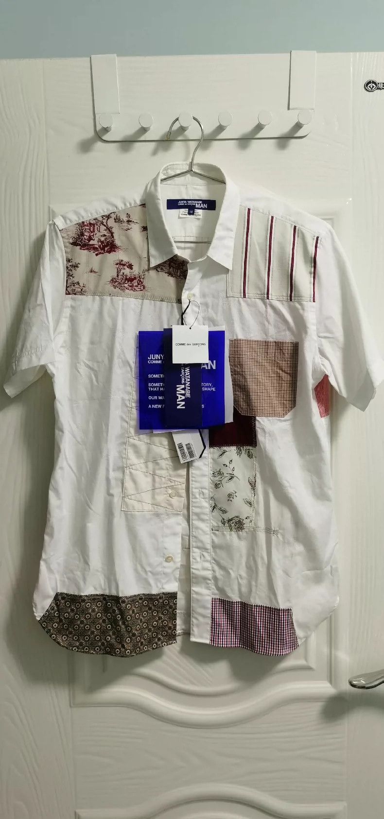 Junya Watanabe Junya Watanabe Patchwork Short Sleeve Shirt Size US M / EU 48-50 / 2 - 1 Thumbnail