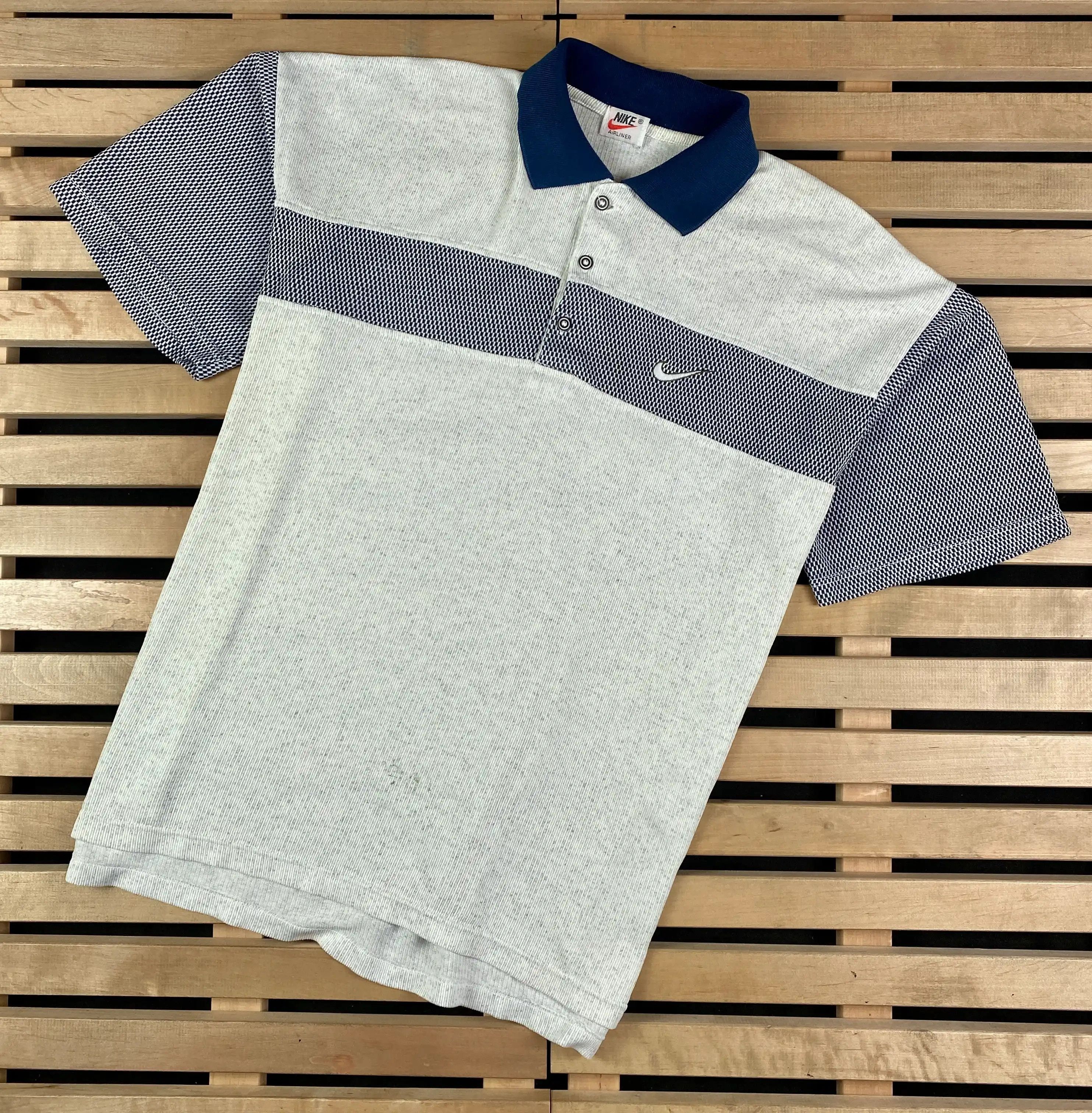 Nike × Vintage Mens Polo T-Shirt Nike Vintage Size L Size US L / EU 52-54 / 3 - 1 Thumbnail