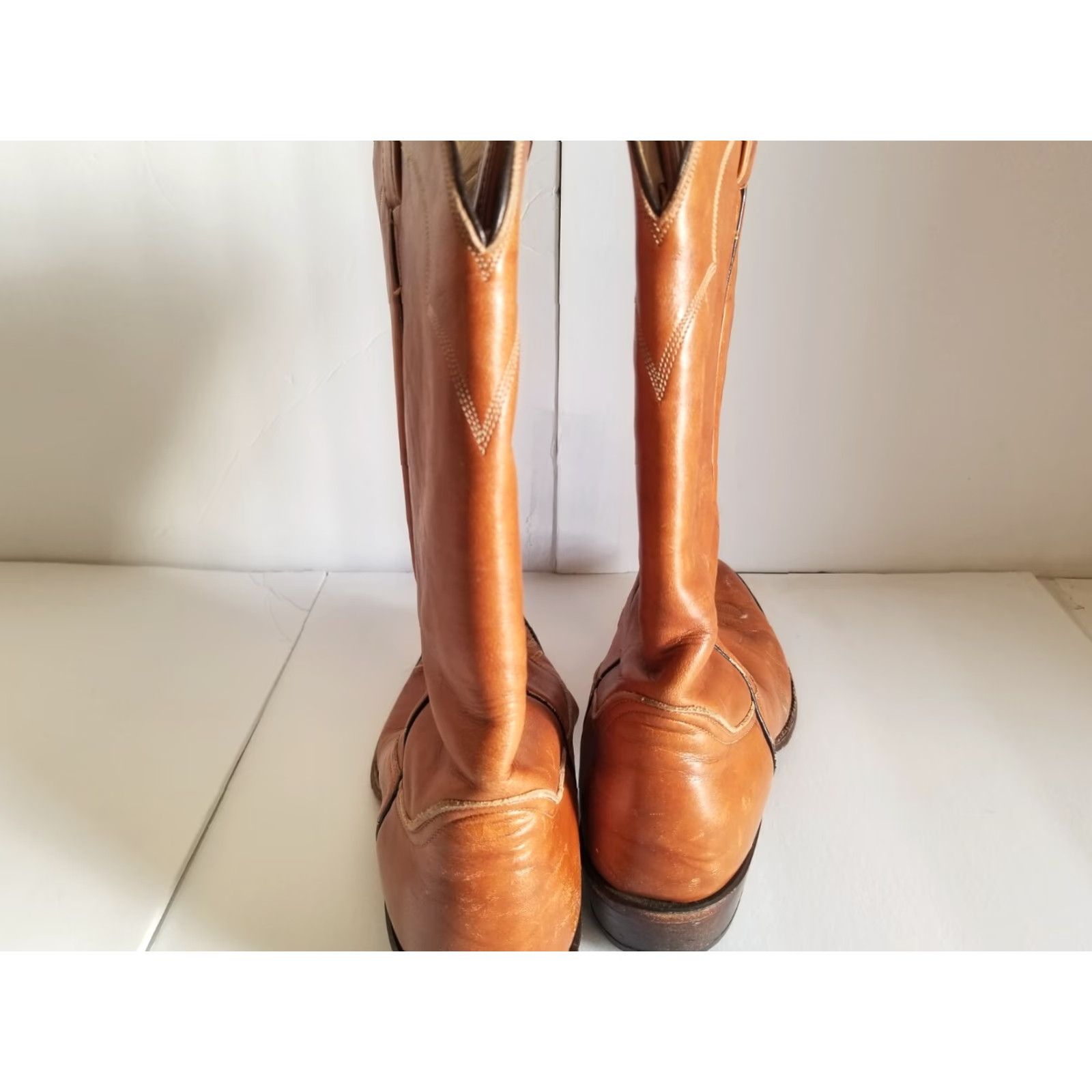 Tony Lama TONY LAMA Western Boots Leather Pointed-Toe 9.5 A Fits 8.5 - 9 Brown Mens Boots Cowboy 5084 Size US 10 / EU 43 - 3 Thumbnail