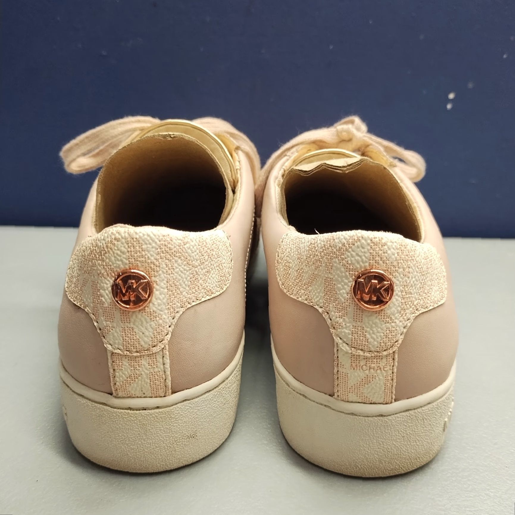 Michael Kors Michael Kors Womens Size 6M Pink White Leather Cap Toe Lace Up Casual Sneakers Size ONE SIZE - 5 Thumbnail