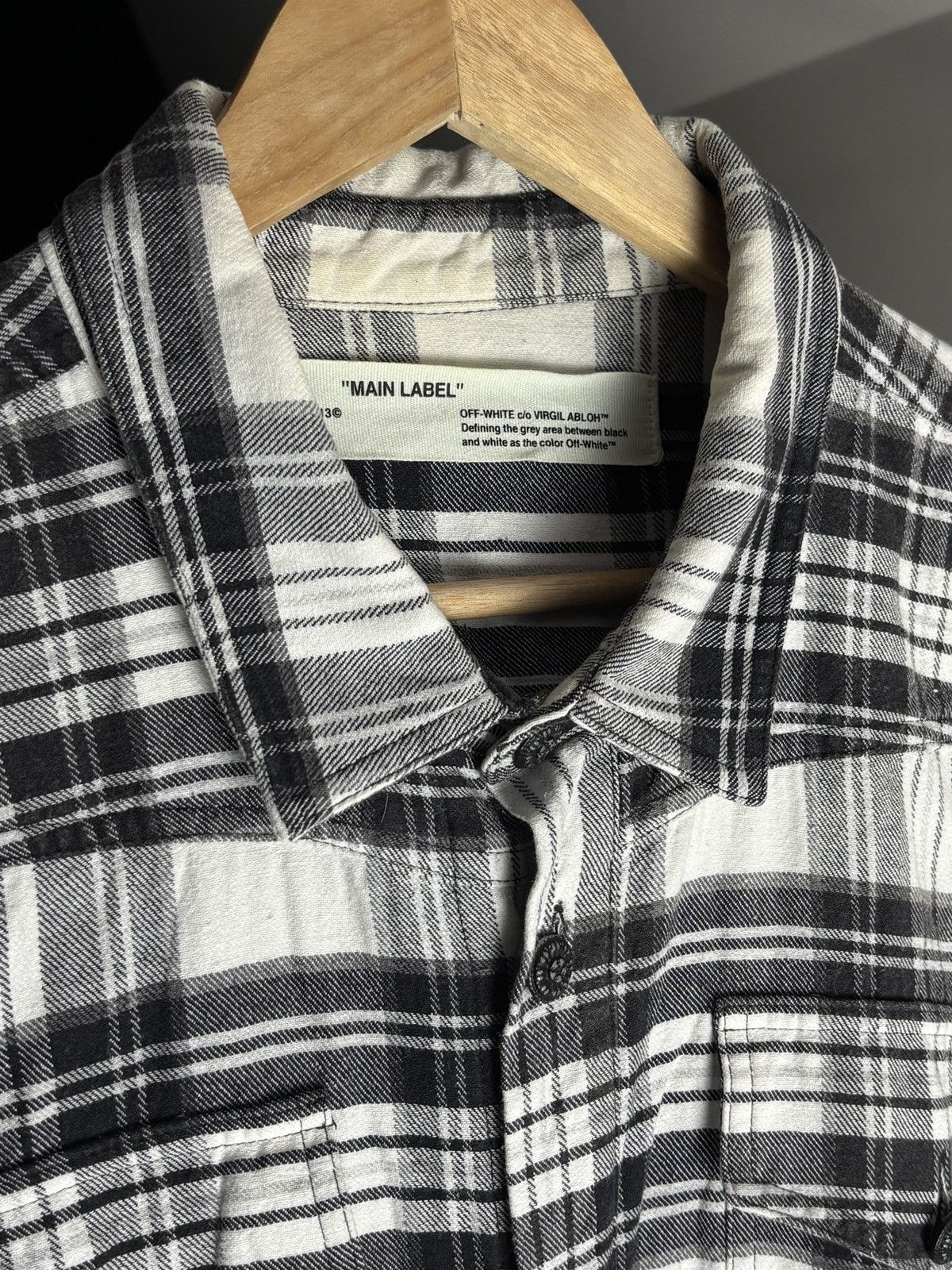 Off-White Off-White Spray Plaid Black And White Flannel Shirt Size US L / EU 52-54 / 3 - 6 Thumbnail