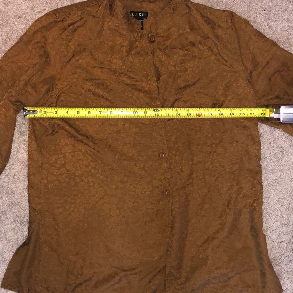 SikSilk ELCC Silk Burnt Orange Rust Colored Leopard Print Button-up Size XL / US 12-14 / IT 48-50 - 6 Thumbnail