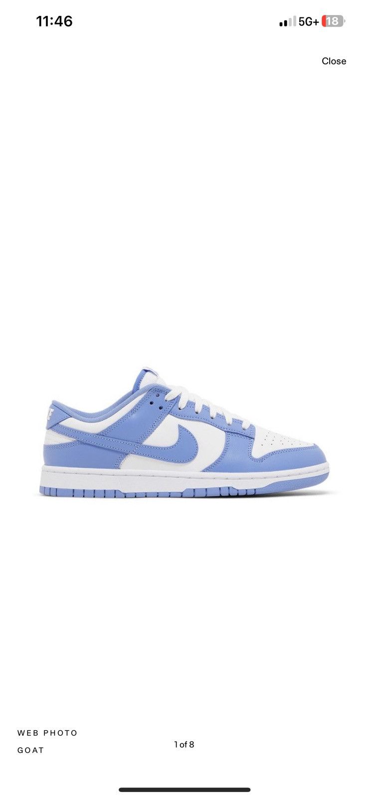 Nike Polar Blue Dunk Low Size US 9 / EU 42 - 4 Thumbnail