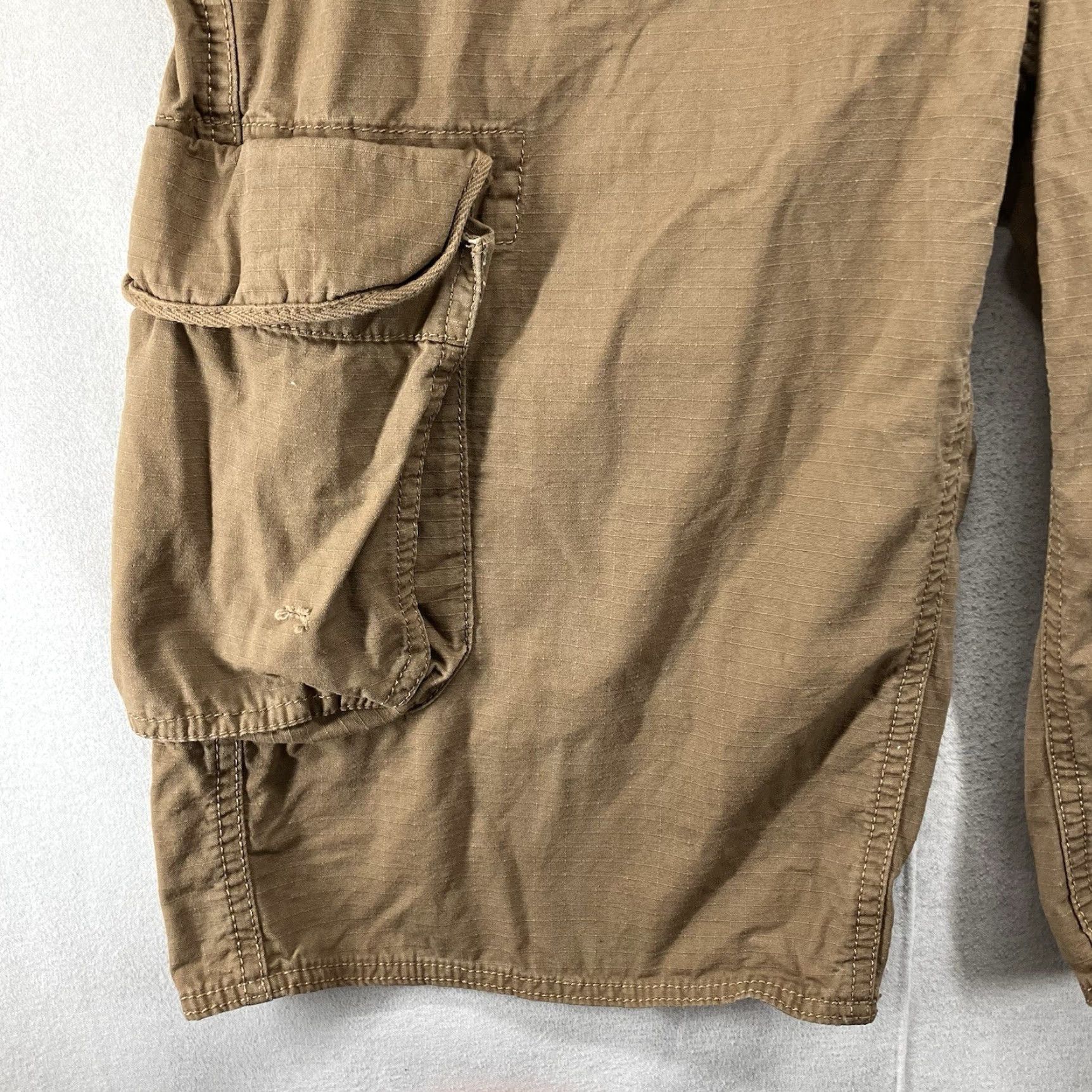 Vintage Urban Pipeline Men's Cargo Shorts Brown 34 Relaxed Fit Lightweight Outdoor 14" Inseam Size US 34 / EU 50 - 5 Thumbnail