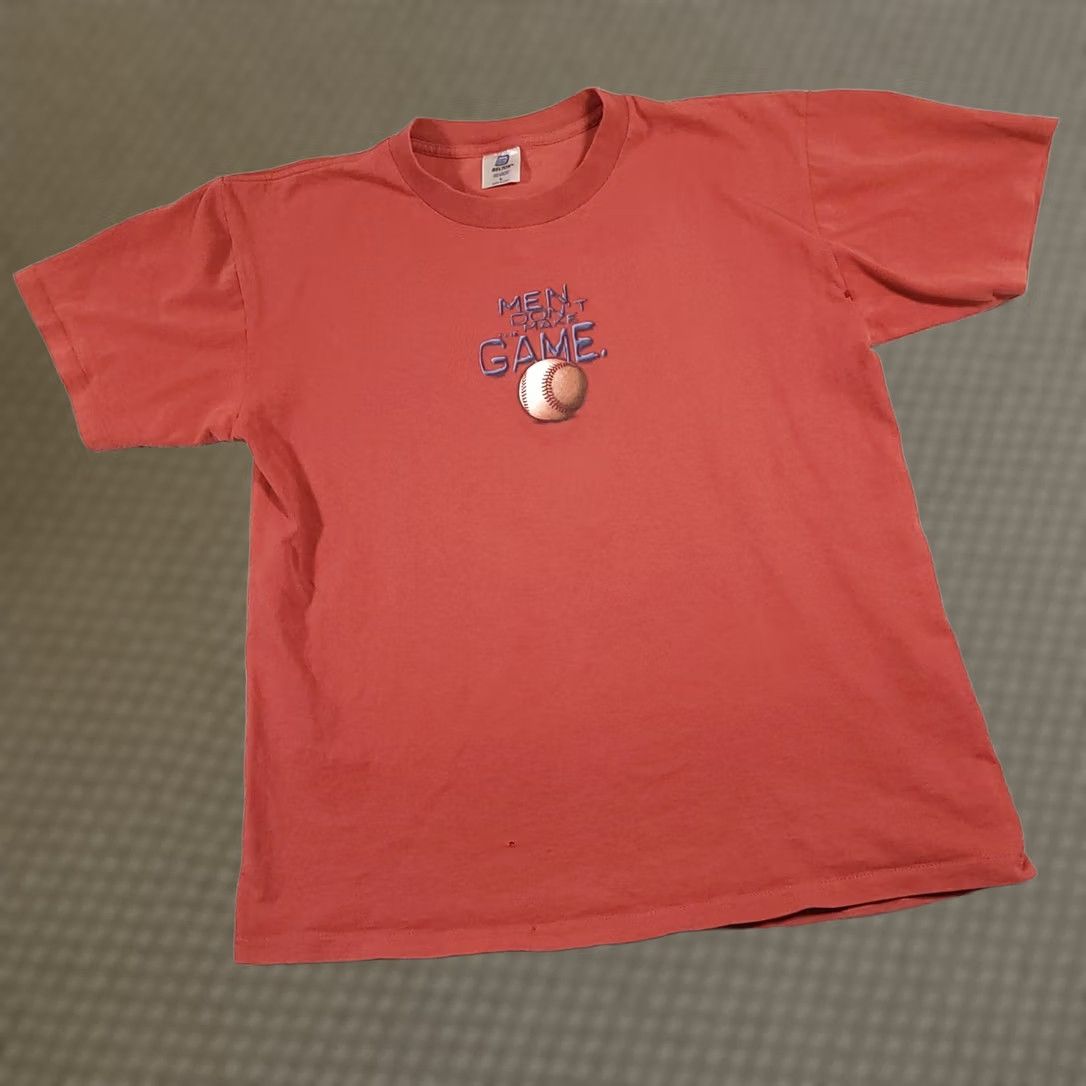 Bally VINTAGE Belton Big Ball Sports Shirt Mens Large Red Cotton Graphic 90s Baseball Tee Mens Size US L / EU 52-54 / 3 - 1 Thumbnail