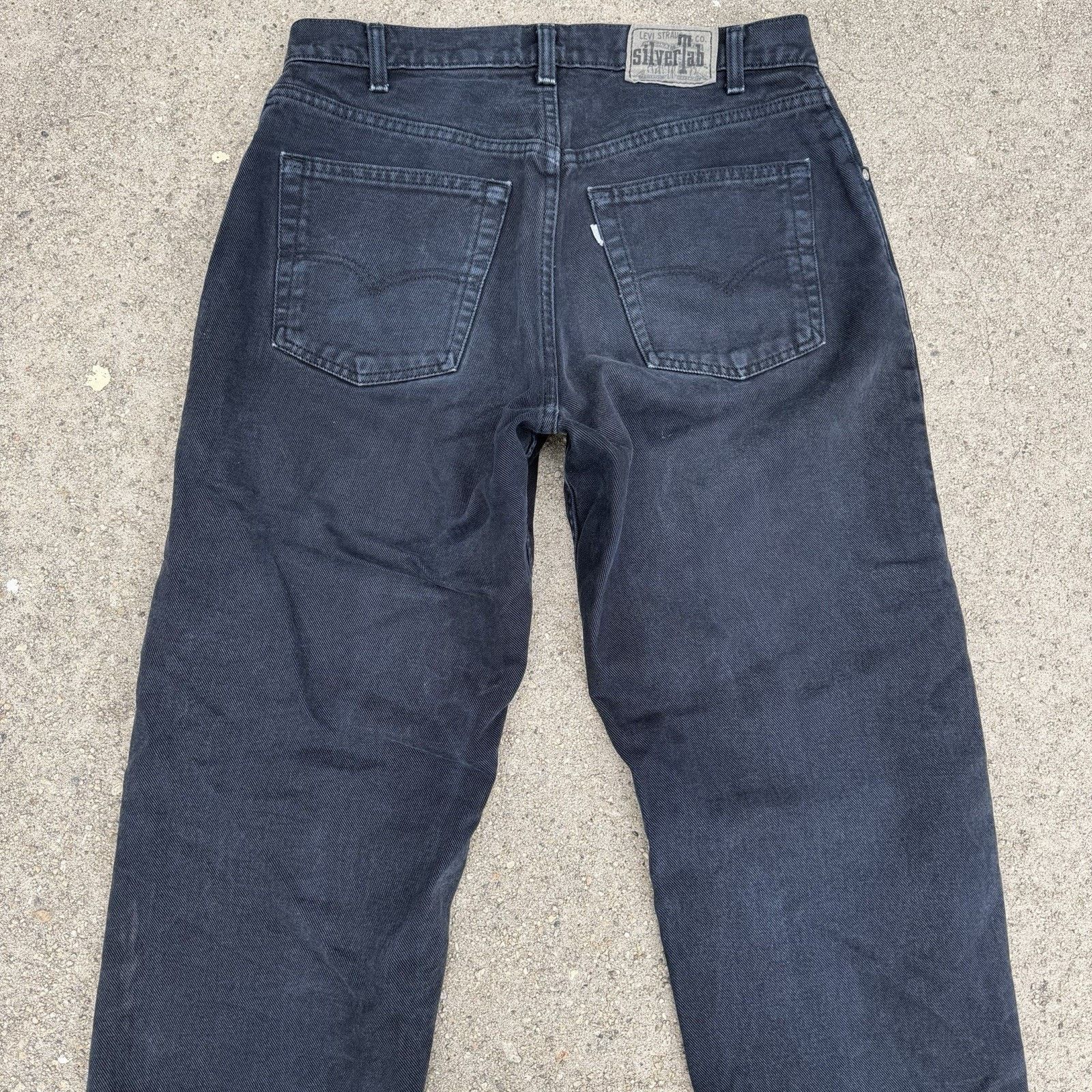 Levi's × Vintage Vintage 90s Levi’s Silvertab Black Baggy Denim Jeans 33x32 Size US 33 - 5 Thumbnail