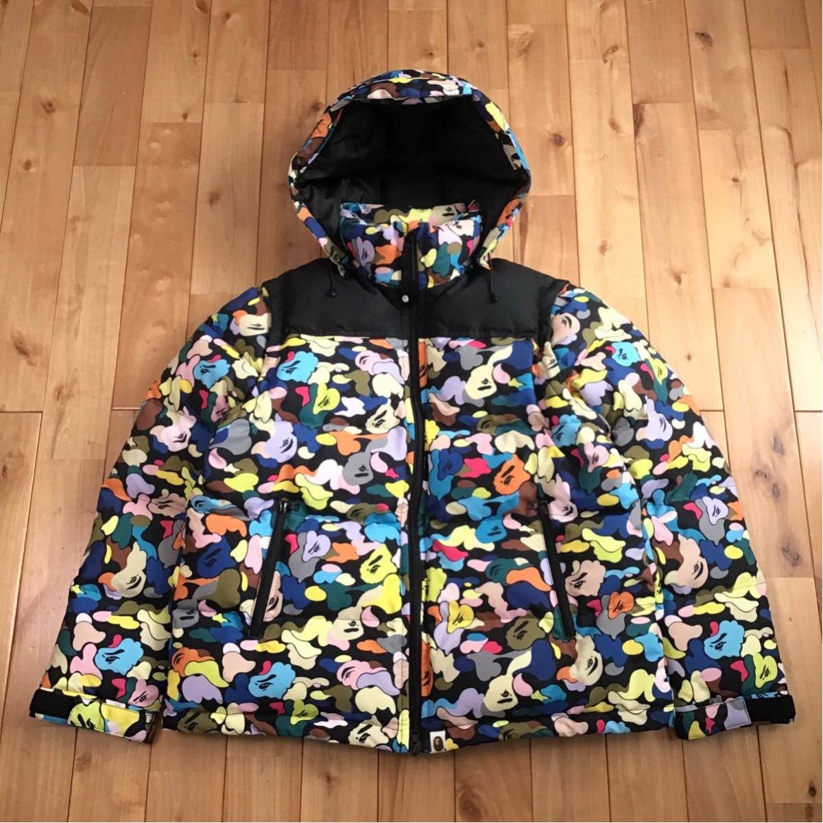 DETACHABLE 3WAY DOWN JACKET BAPE multi camo a bathing ape