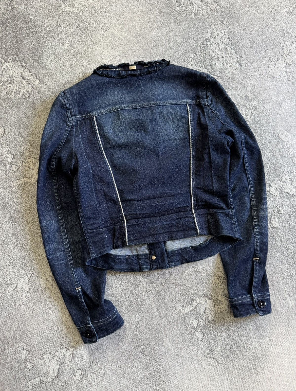 Vintage Womens HIGH Blue Use Couture Button Denim Jacket Blazer Size M / US 6-8 / IT 42-44 - 5 Thumbnail
