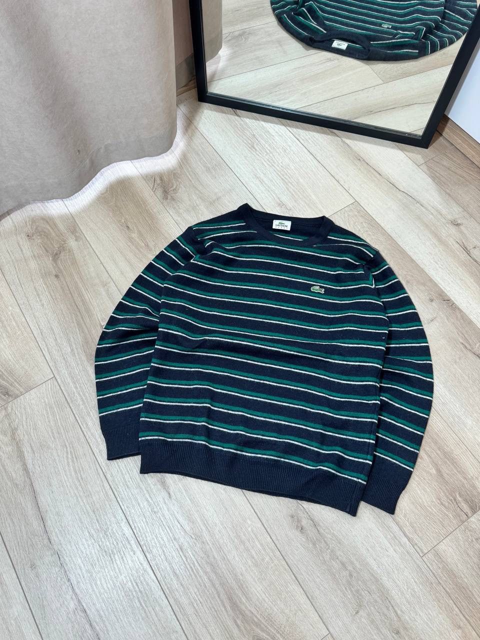 Lacoste Vintage 90s Lacoste Wool Striped Sweater Size M Size US M / EU 48-50 / 2 - 1 Thumbnail