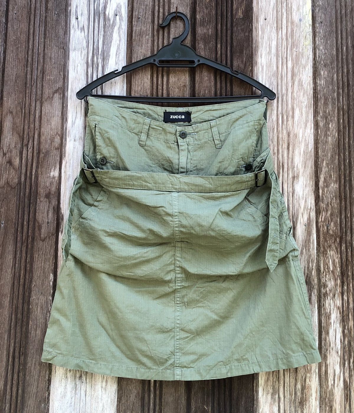 Issey Miyake × Japanese Brand × Zucca Zucca Midi Skirt x Kangaroo Pocket Style Size 29" - 1 Thumbnail