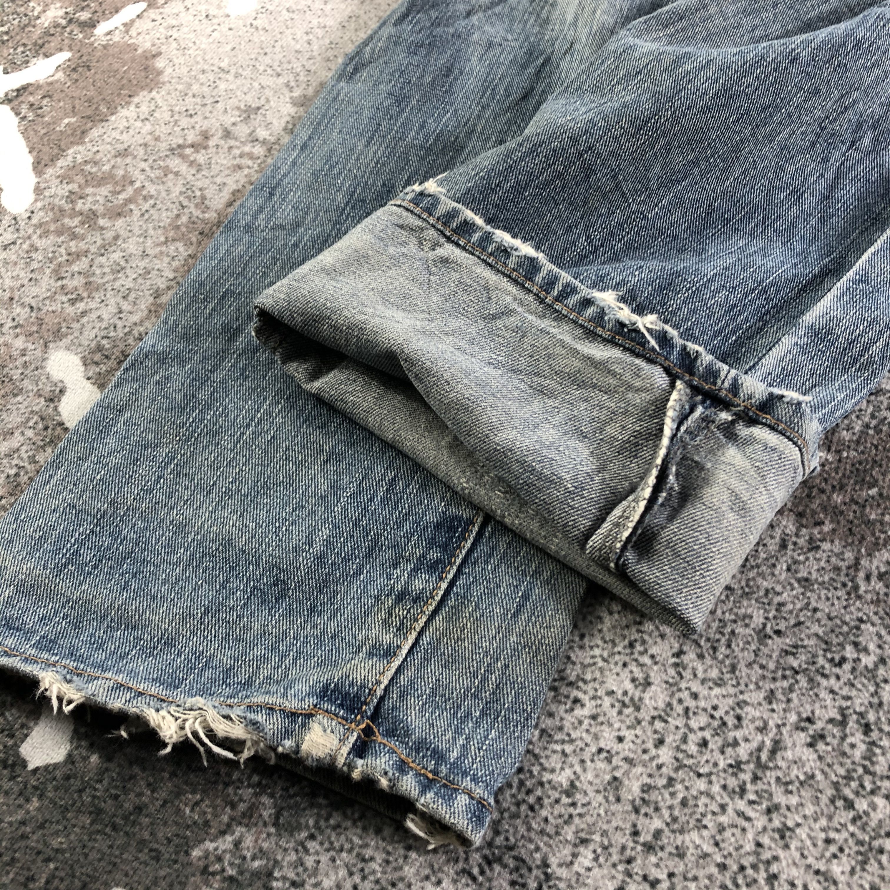 Japanese Brand Root Three Jeans Zipper Pocket Ripped Denim Size US 30 / EU 46 - 6 Thumbnail