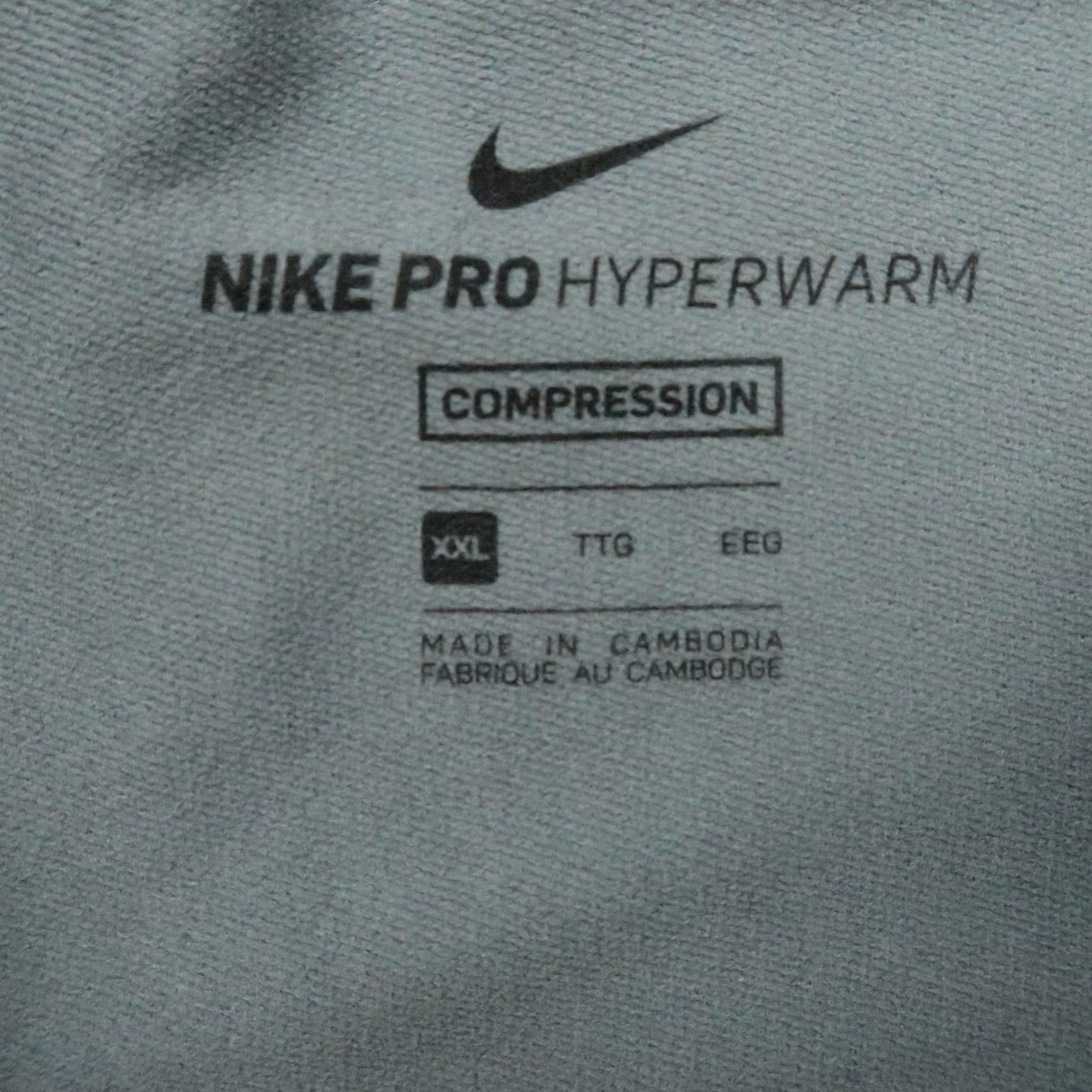 Nike Nike Pants Men 2XL Gray Performance Athletic Pro Hyperwarm Compression Track Pants Size US 39 - 3 Thumbnail