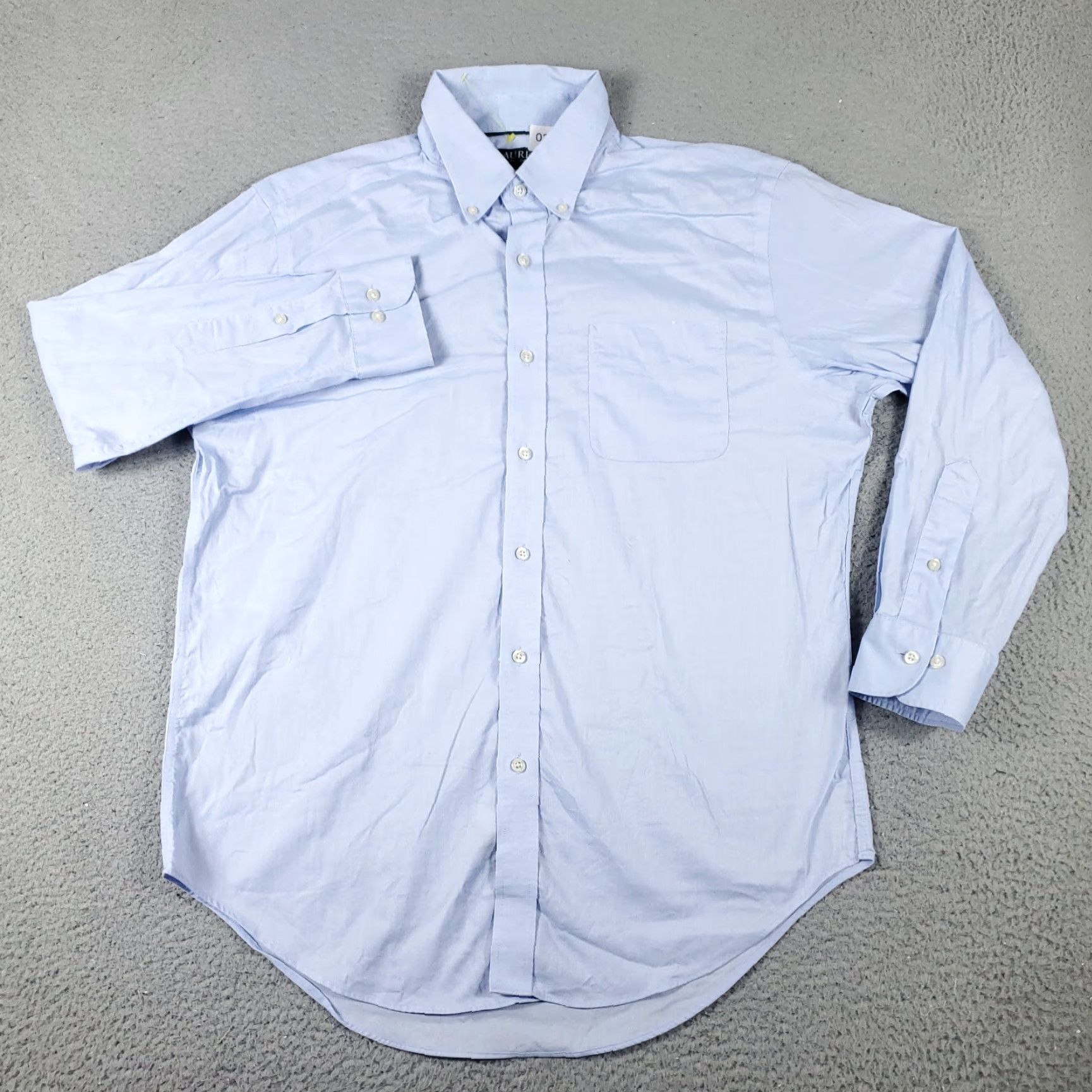 Ralph Lauren Ralph Lauren Dress Shirt Mens 16 Blue Long Sleeve Button-Up Cotton Classic Size 42R - 2 Thumbnail