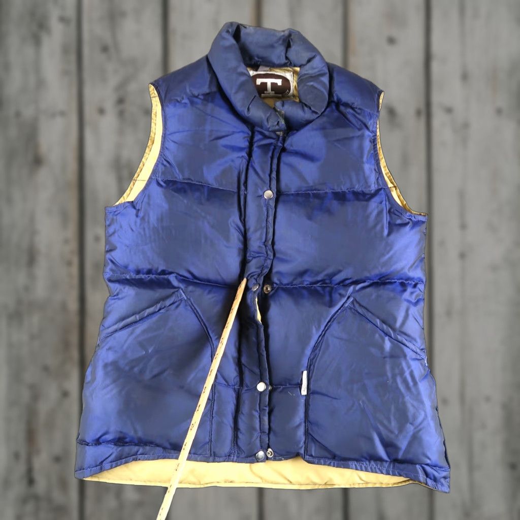Vintage Vtg Trailwise Berkeley Metallic Blue Goosedown Quilter Puffer Vest Womens M Size M / US 6-8 / IT 42-44 - 1 Thumbnail
