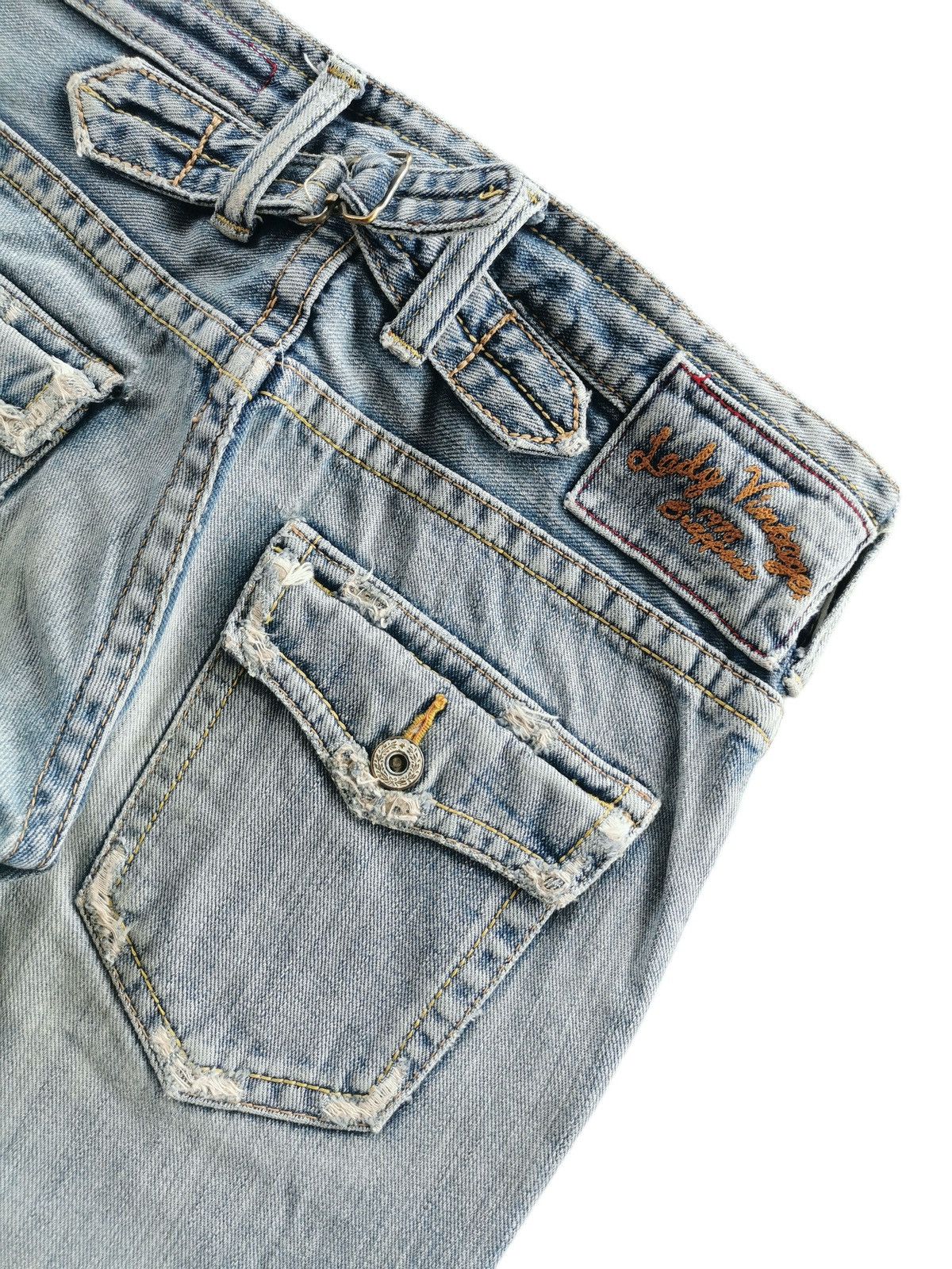 Vintage Brappers Japan Flare Bootcut Denim Jeans Y2K Distressed Size 30" / US 8 / IT 44 - 6 Thumbnail