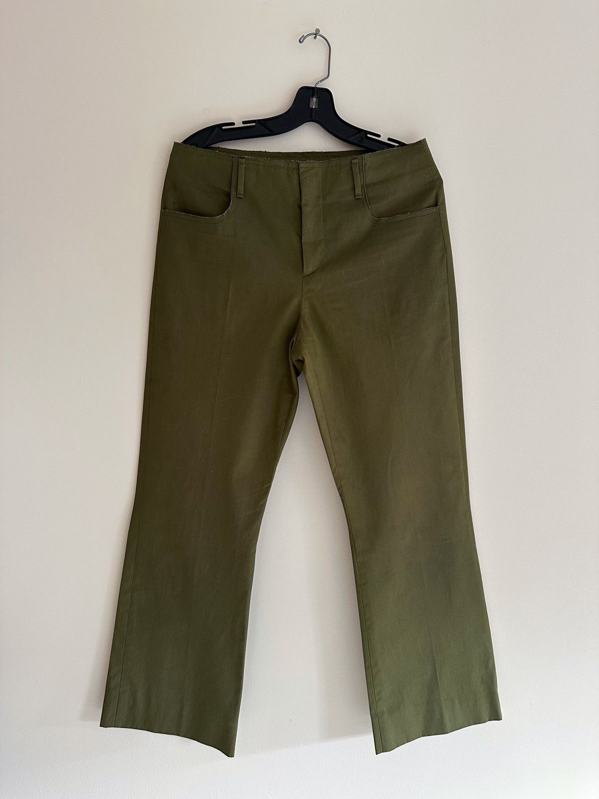 Acne Studios Acne studios Green Cotton Trousers Size US 30 / EU 46 - 1 Thumbnail