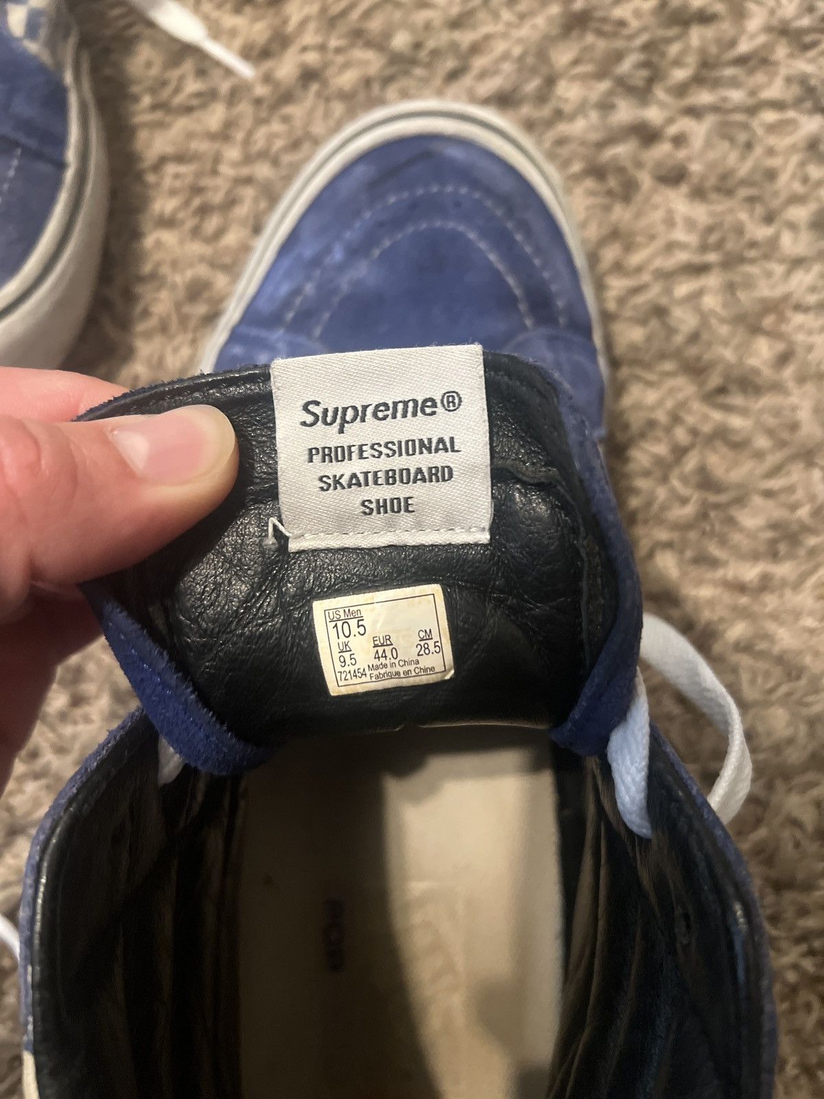Supreme × Vans Checkered Vans Supreme Hi-Tops Size US 10.5 / EU 43-44 - 6 Thumbnail