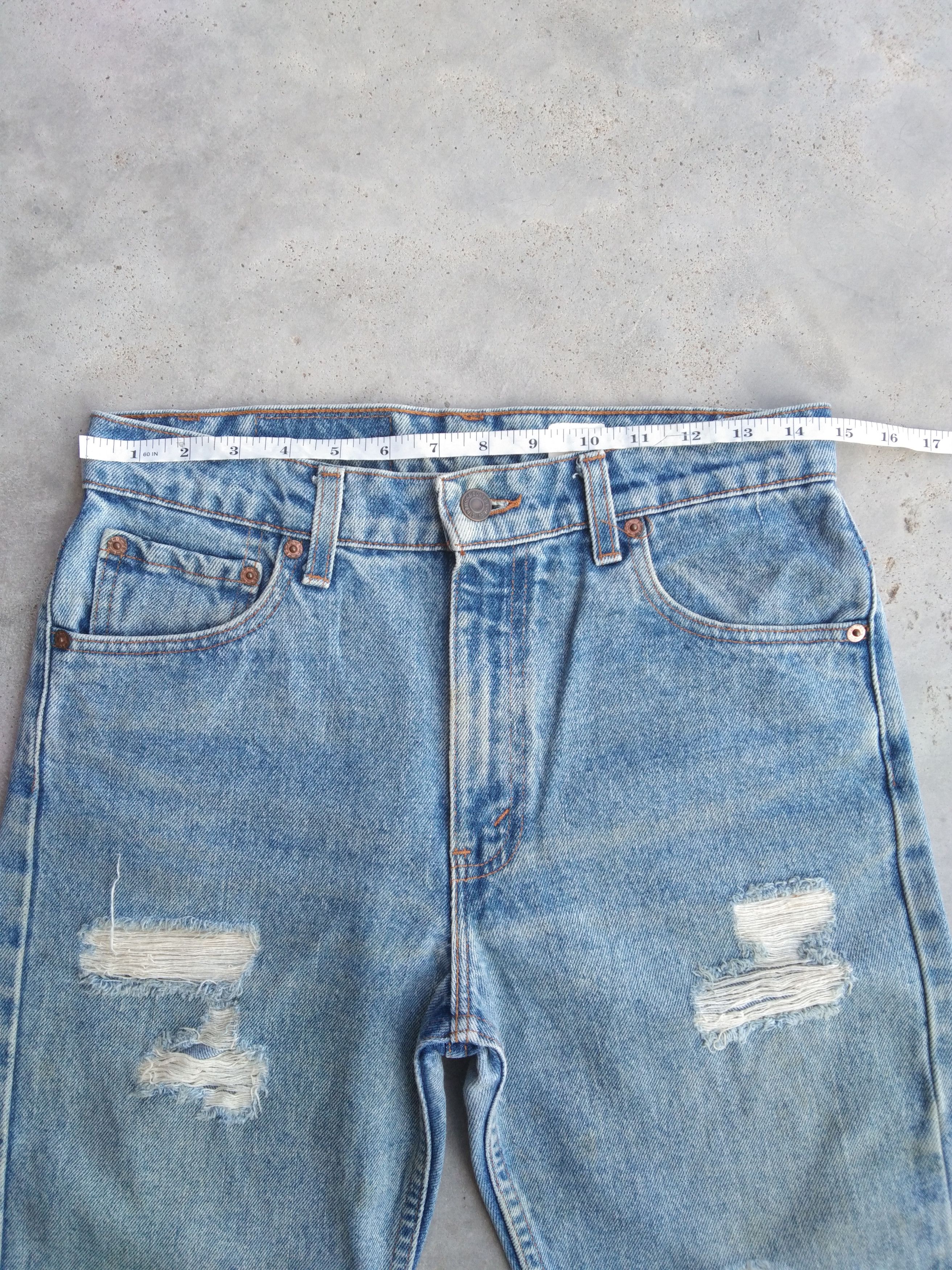 Levi's 90s Vintage Levi's Jeans 505 Cropped Distressed Denim Size US 29 - 3 Thumbnail