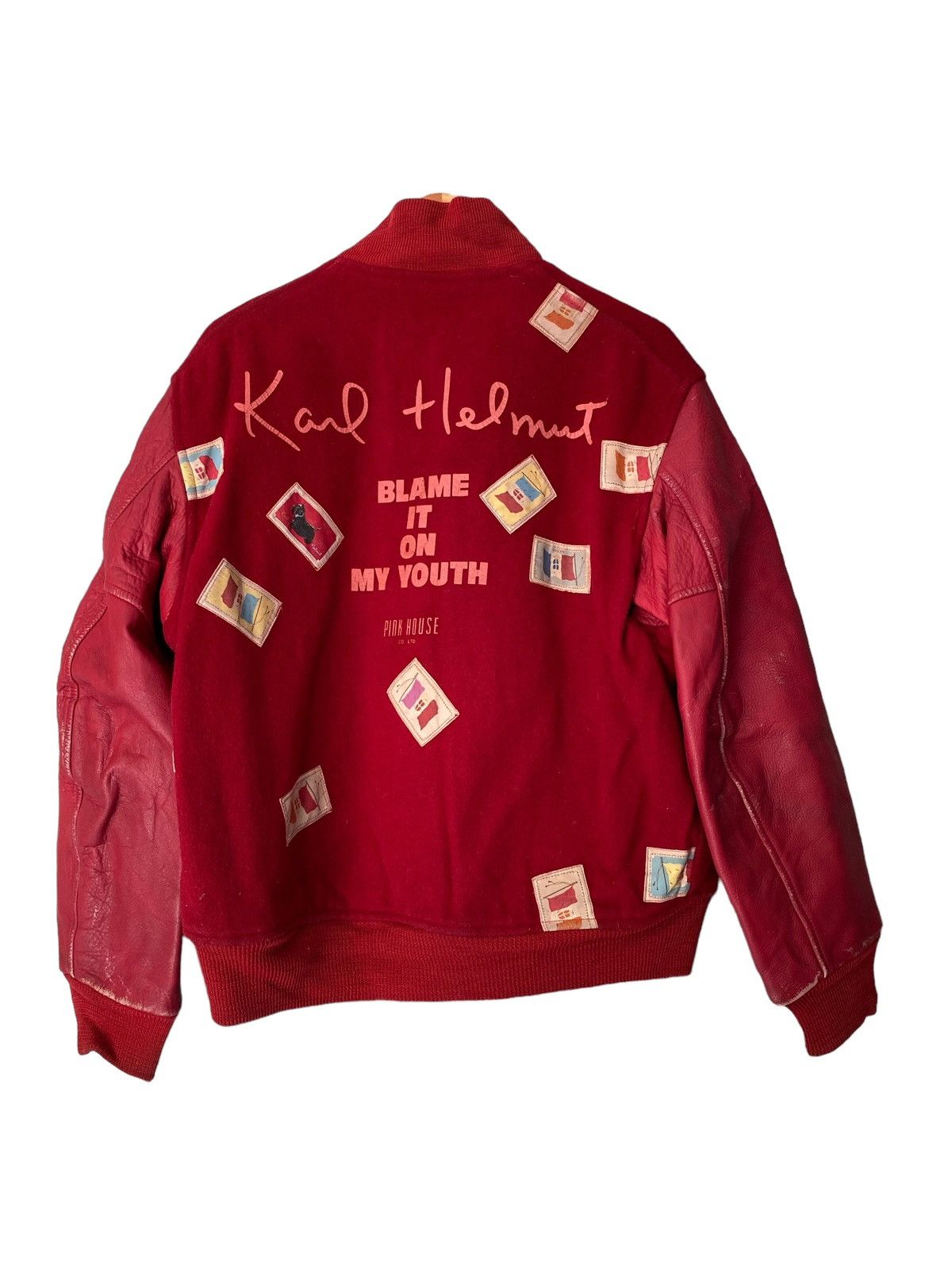 Karl Helmut Rare KARL HELMUT Varsity Leather Jacket Size US L / EU 52-54 / 3 - 11 Thumbnail