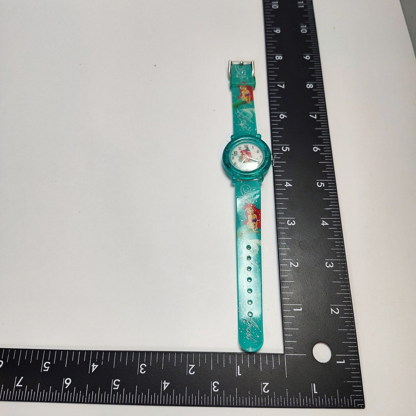 Disney Disney Ariel Glitter Watch Teal Plastic Strap Size ONE SIZE - 5 Thumbnail