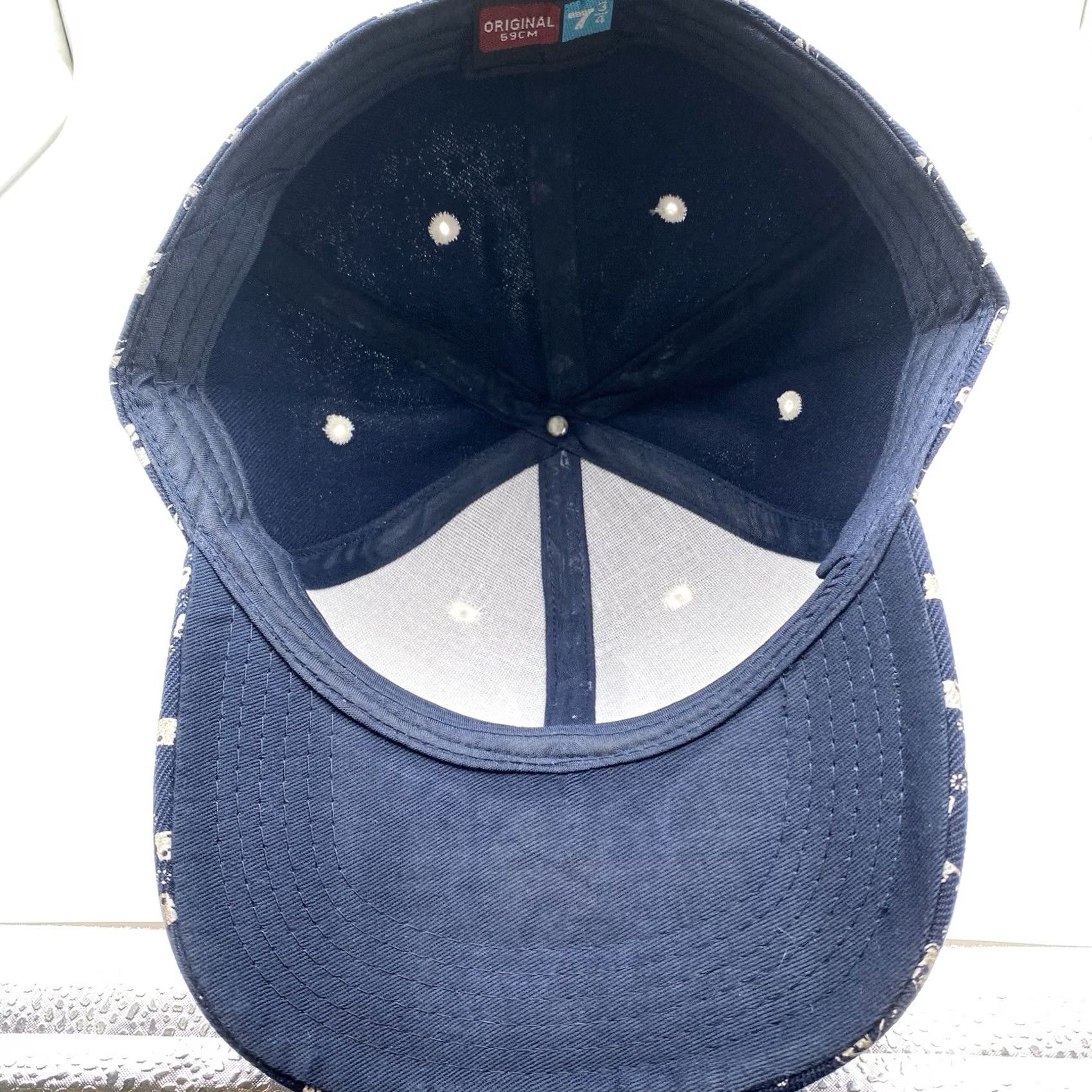 MLB VTG Original MLB All Over Logo Baseball Cap Hat Navy Blue Sz 7 1/4 Size ONE SIZE - 7 Thumbnail