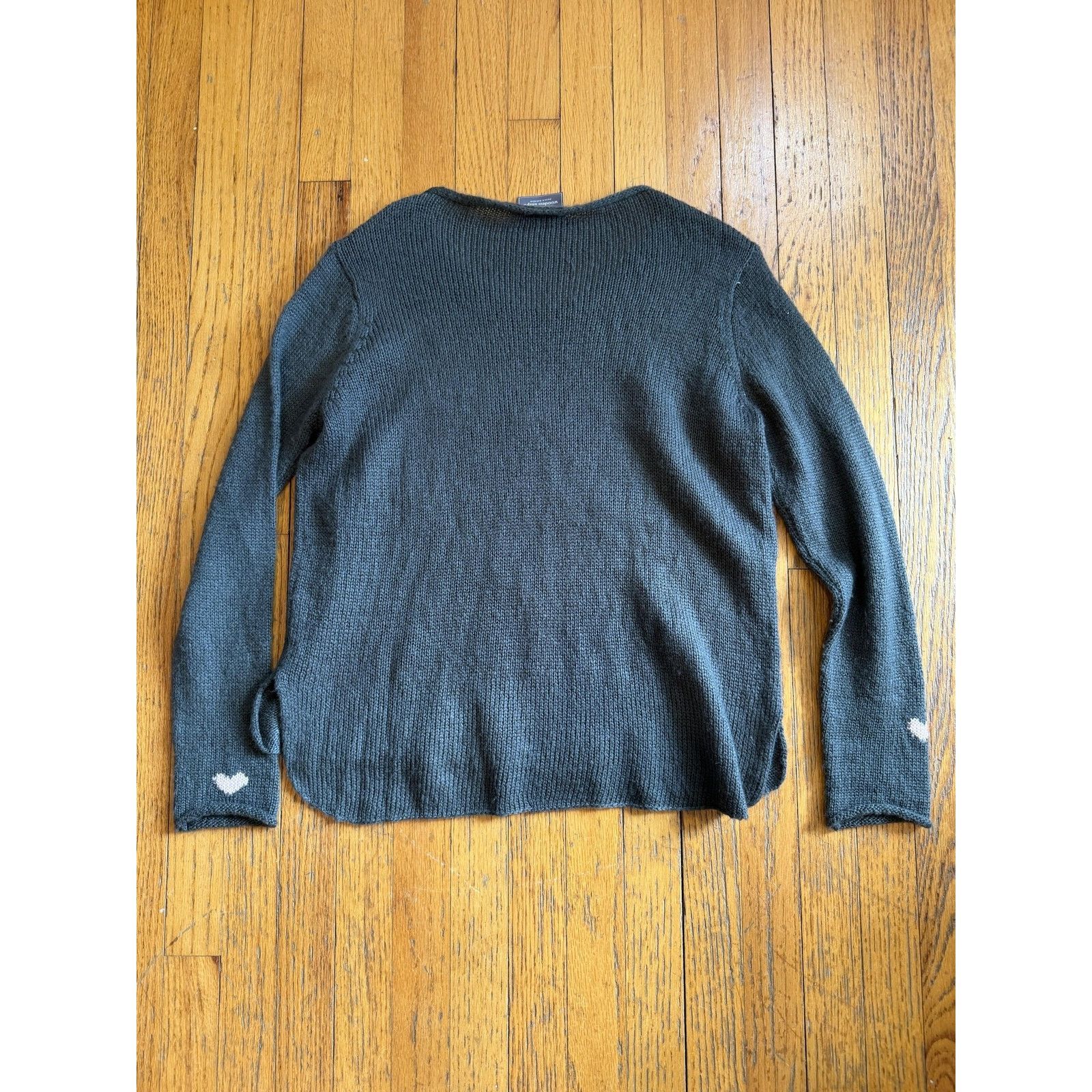 Other Womens Wooden Ships Sweater S/M Gray Heart Graphic Size M / US 6-8 / IT 42-44 - 5 Thumbnail