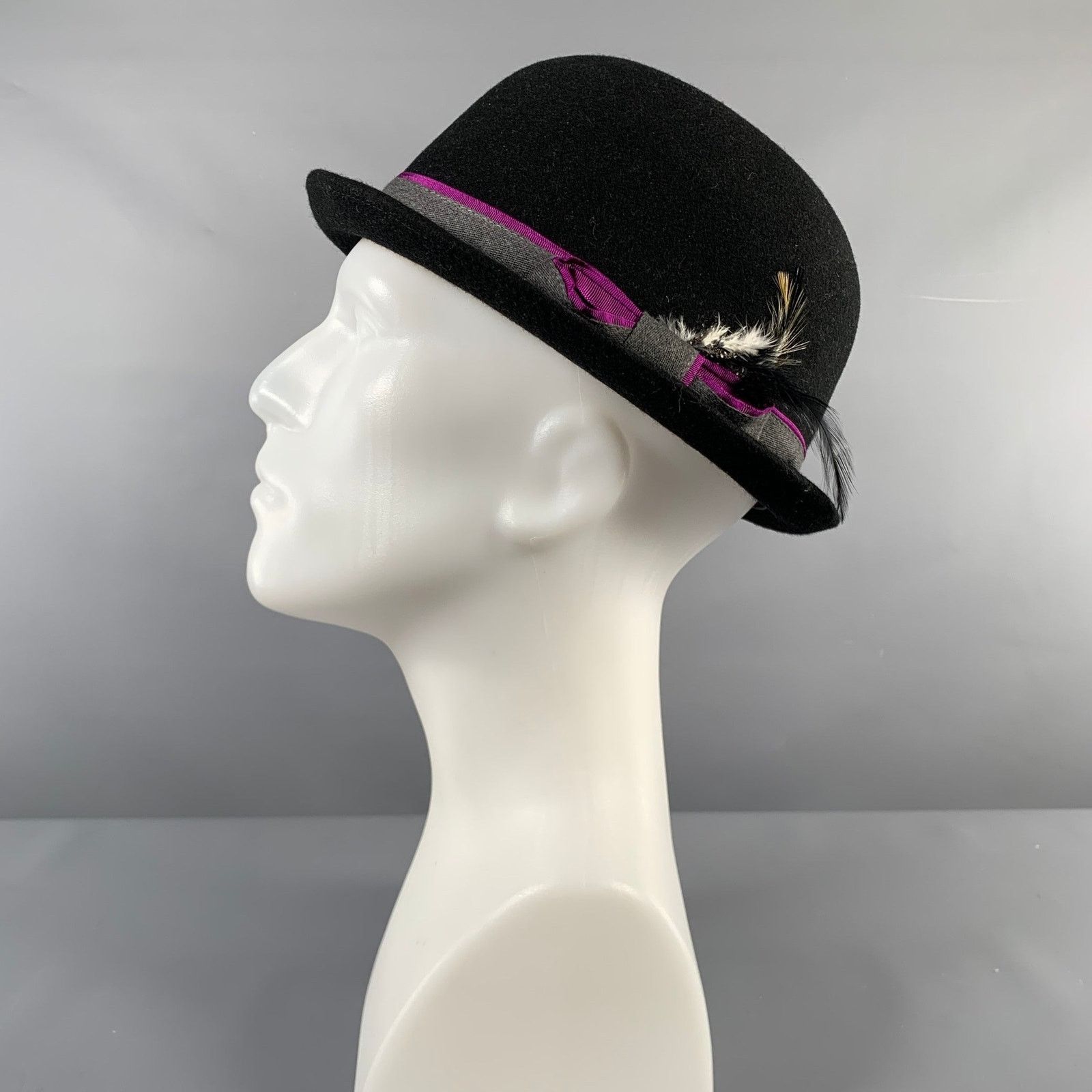 Paul Smith PAUL SMITH Size 7.5 Black Grey Wool Felt Hats Size ONE SIZE - 5 Thumbnail