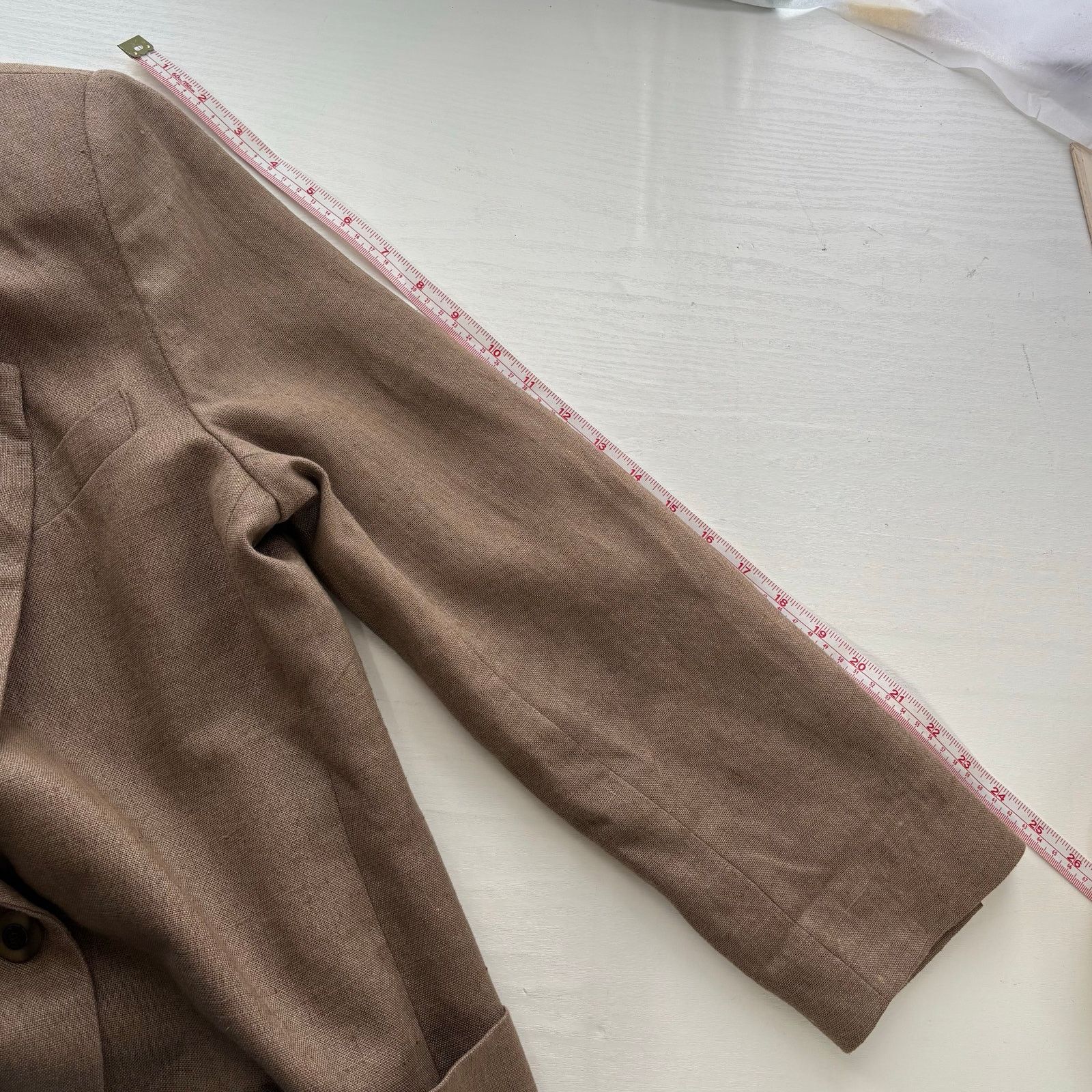 Other Vintage Tribal Sportswear Brown Linen Blazer Jacket Size 12 Size XL / US 12-14 / IT 48-50 - 6 Thumbnail
