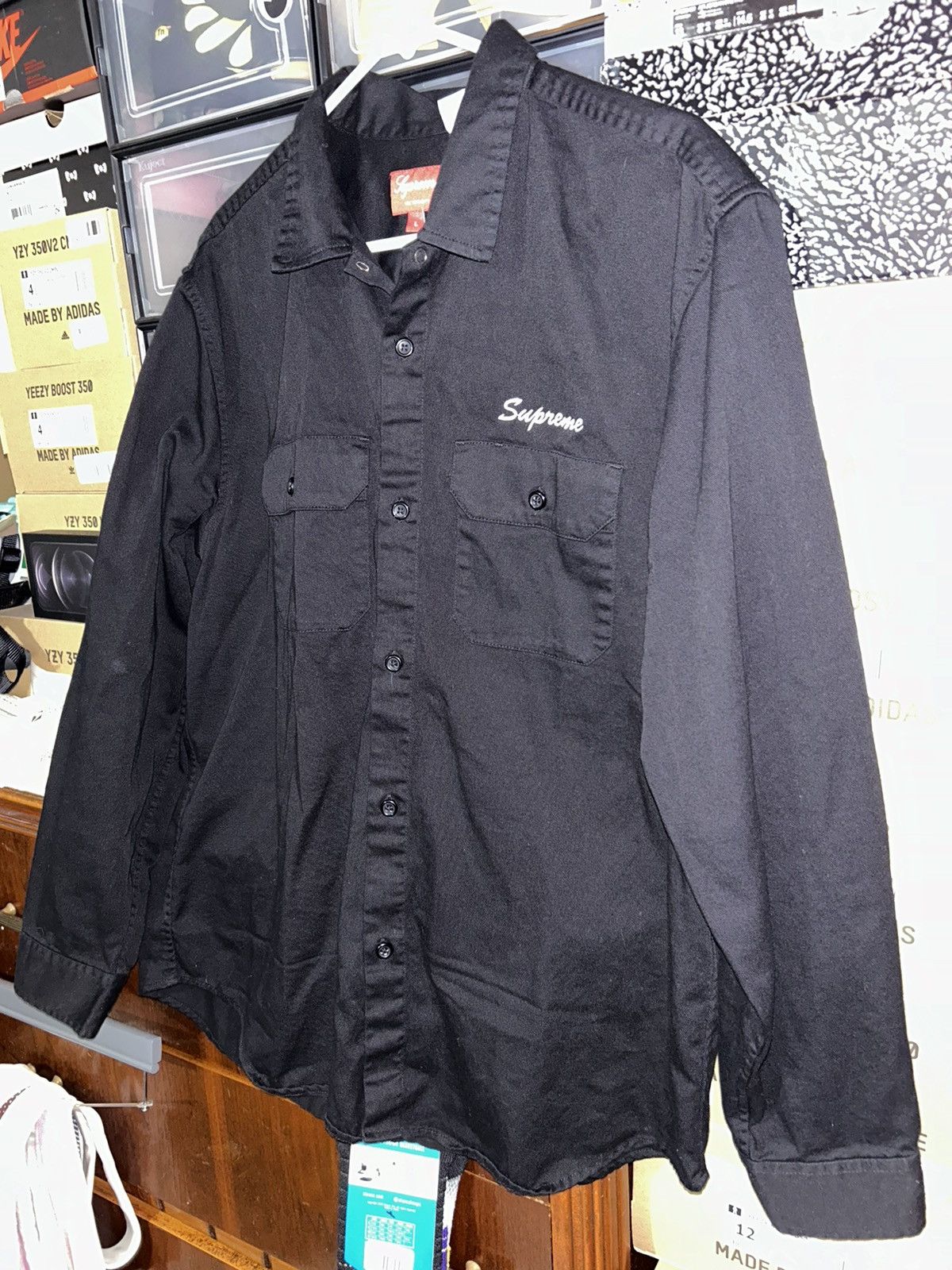Supreme Supreme Mary Work Shirt Men’s Black SS22 size Large Size US L / EU 52-54 / 3 - 2 Thumbnail