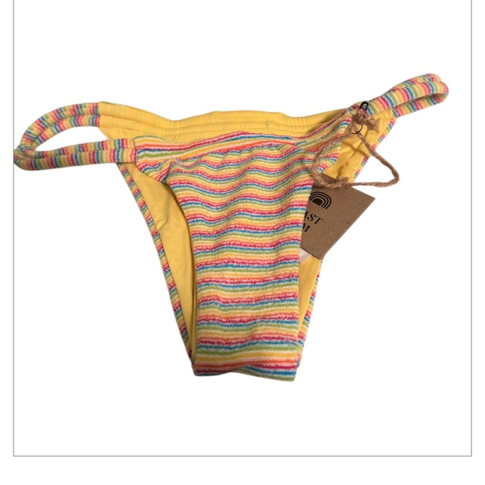 Free People Free People X Toast Swim Bikini Bottom, Rainbow Rib Size XS Size ONE SIZE - 5 Thumbnail