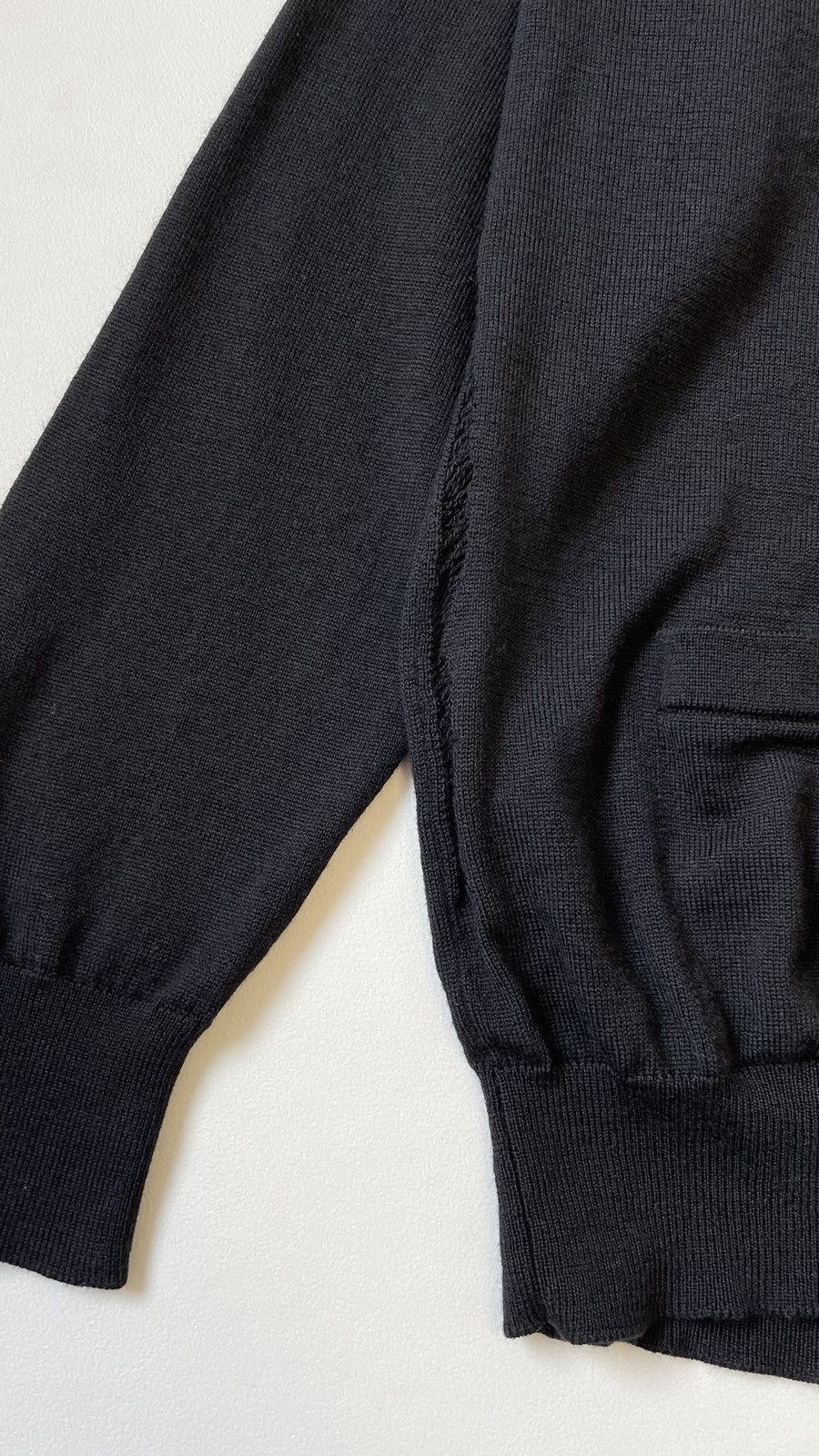 Dior × Hedi Slimane A/W 06 Black Distressed Wool Cardigan Size US M / EU 48-50 / 2 - 6 Thumbnail
