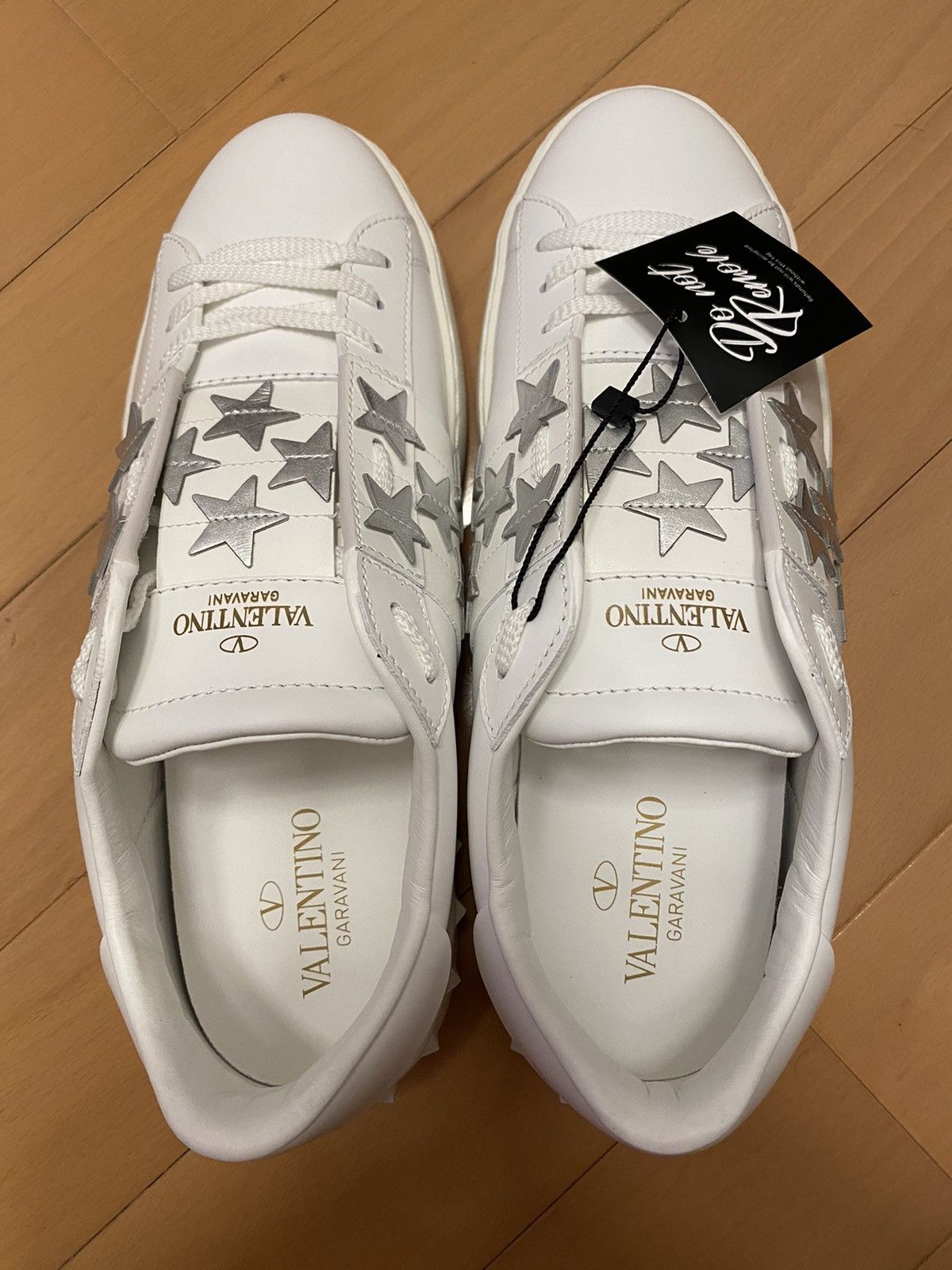 Valentino Valentino Garavani white and silver stars open sneakers 41 Size US 8 / EU 41 - 3 Thumbnail