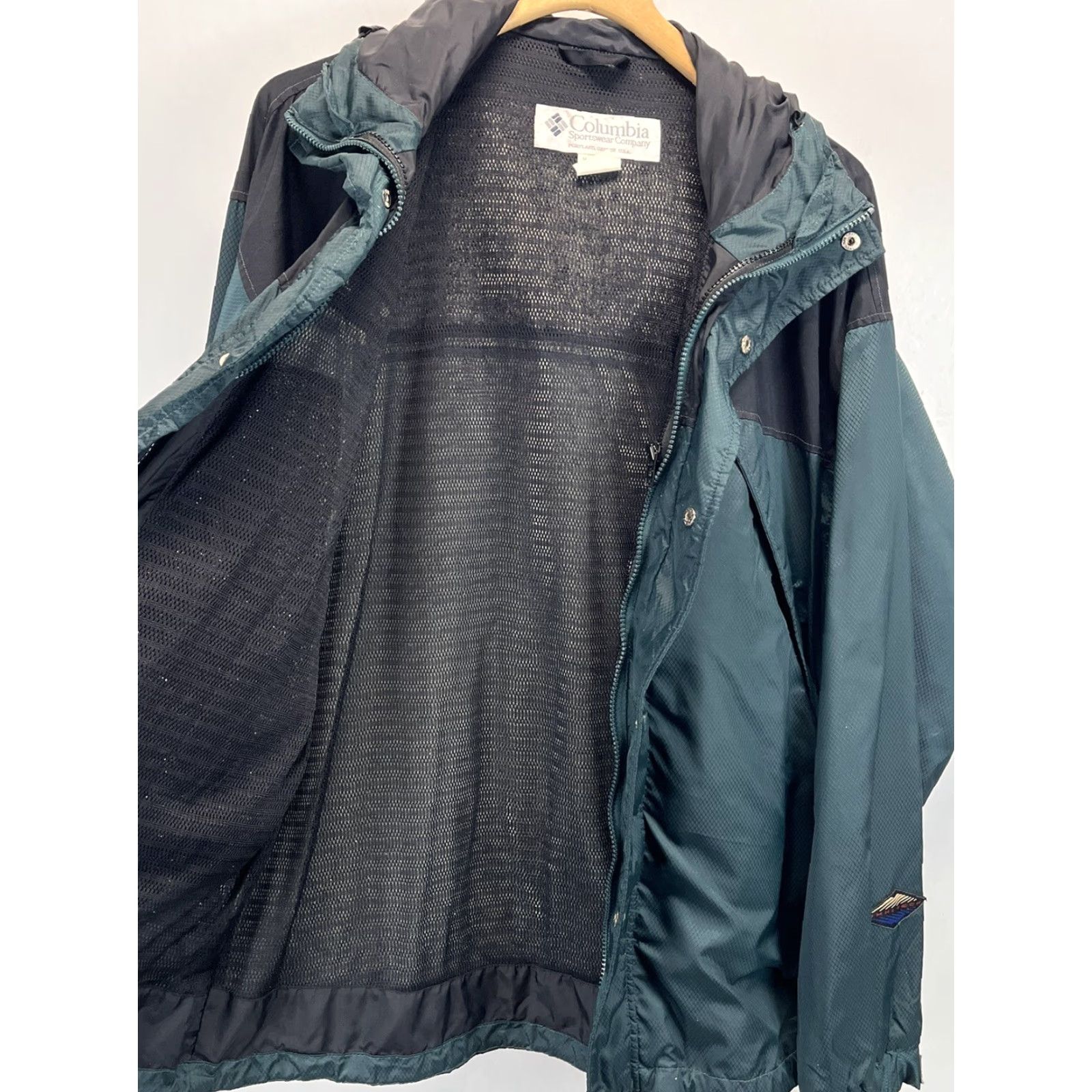 Vintage Columbia Jacket Men’s L GUC Hood Windbreaker Omni Shield Green Black Size US L / EU 52-54 / 3 - 3 Thumbnail