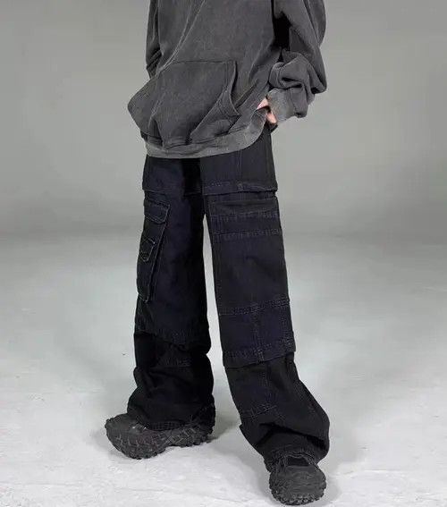 VIBE Industrial wash heavyweight cargo jeans with large pockets Size US 32 / EU 48 - 5 Thumbnail