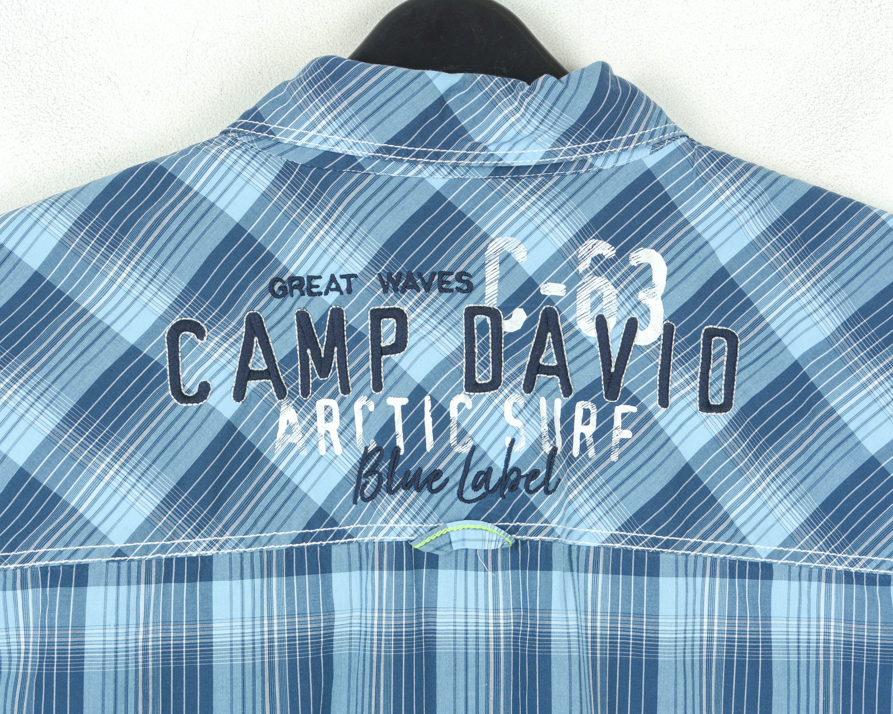 Camp David Casual L Shirt Long Sleeve Button Embroidery Pinstriped Size US L / EU 52-54 / 3 - 3 Thumbnail