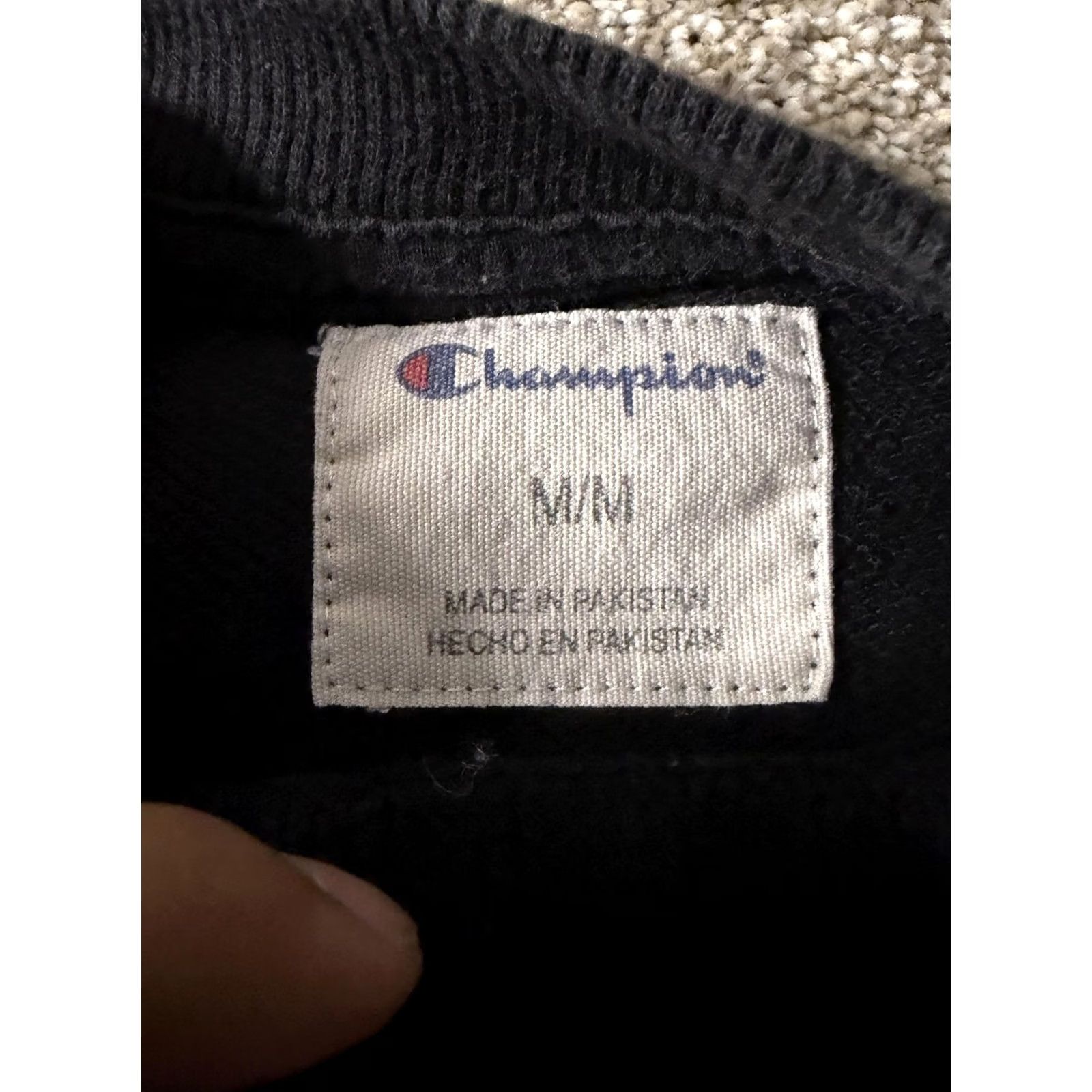Champion Champion Sweatshirt Mens Medium Black Lightweight Pullover Crewneck Small Logo Size US M / EU 48-50 / 2 - 4 Thumbnail