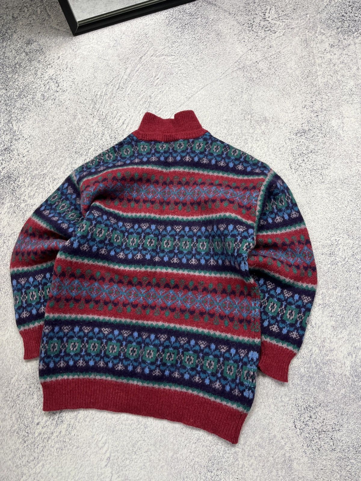 Vintage Laura Ashley Made In Scotland Wool Nordic Pattern Sweater Size US S / EU 44-46 / 1 - 13 Thumbnail