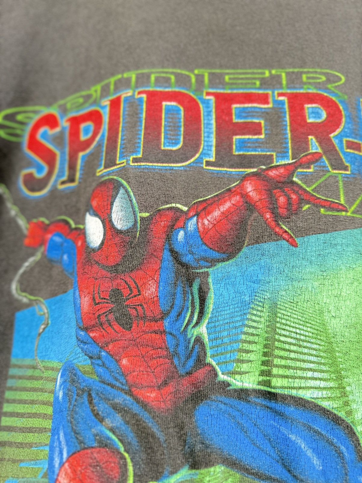 Marvel Comics Thrashed Vintage Spider Man Universal Island Of Adventure T Size US L / EU 52-54 / 3 - 4 Thumbnail