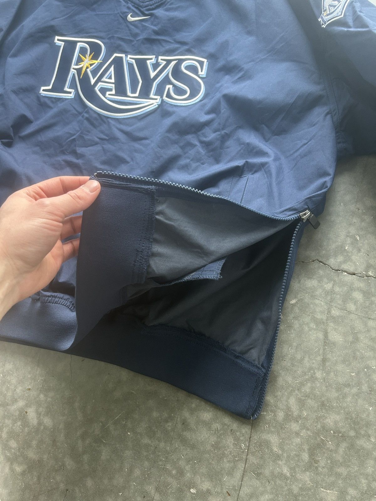 MLB × Nike × Vintage Vintage Y2K Nike Tampa Bay Rays Center Swoosh Jacket Size US XL / EU 56 / 4 - 5 Thumbnail