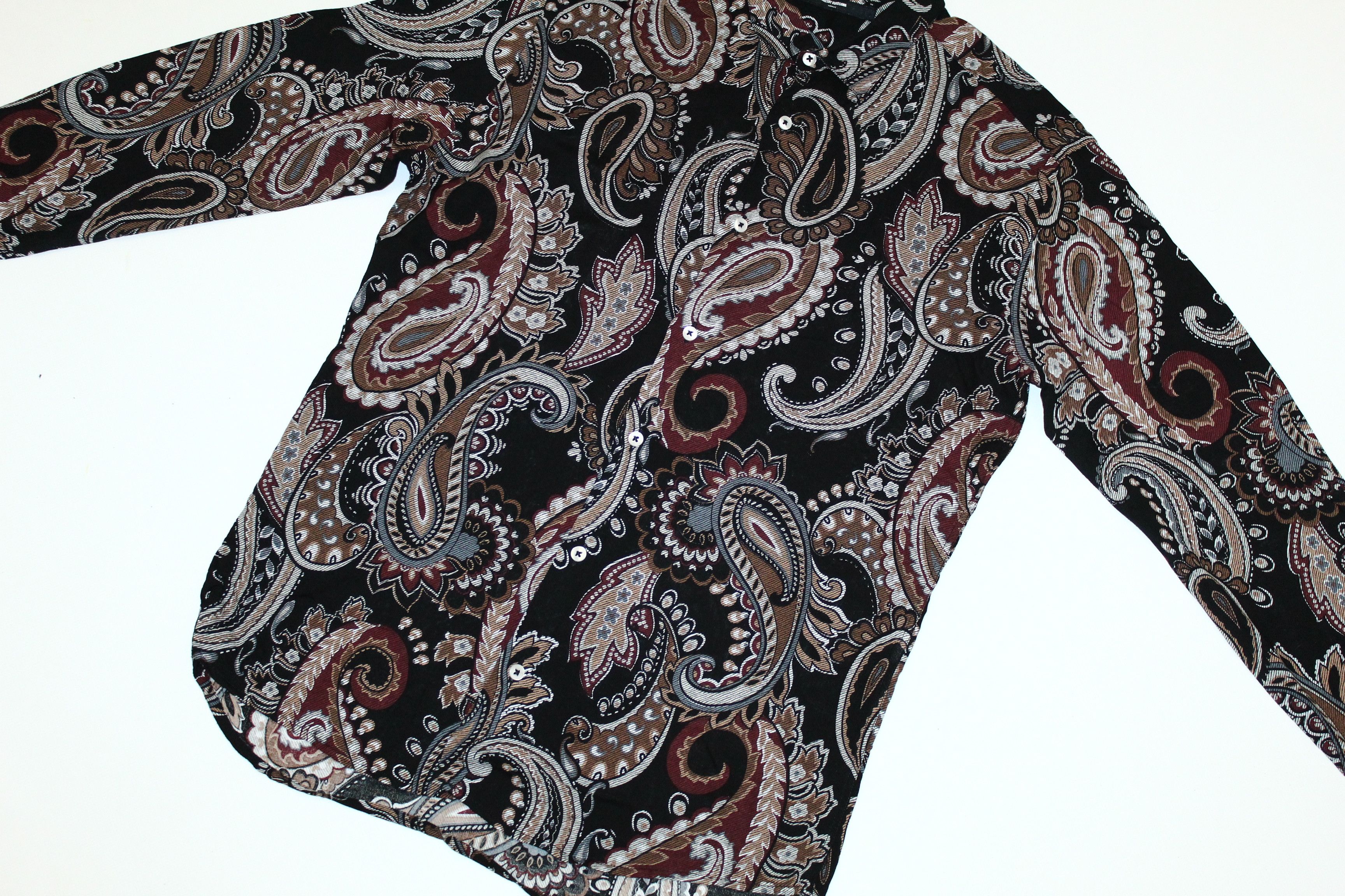 Takeshy Kurosawa 🔥Takeshy Kurosawa Baroque Peisley Viscose Shirt Size US M / EU 48-50 / 2 - 3 Thumbnail