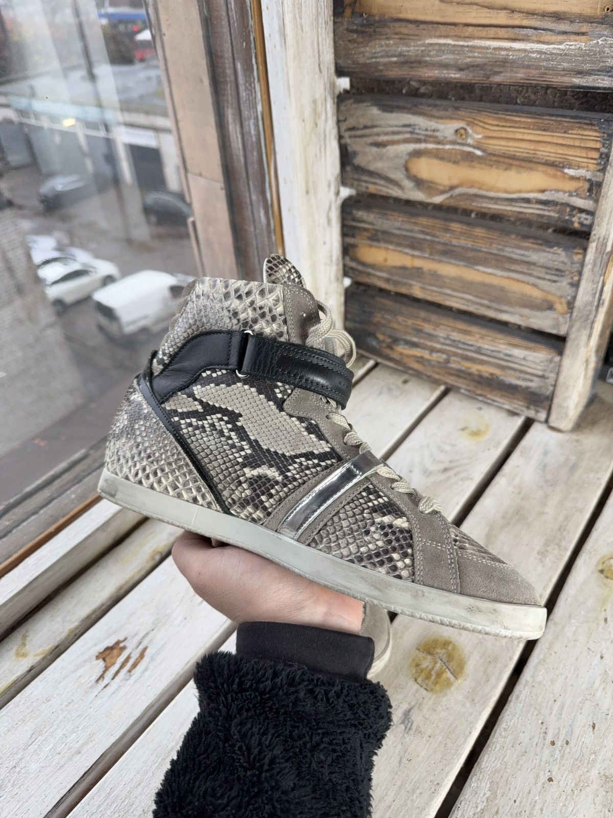 Barbara Bui Luxury Barbara Bui Python Embossed High Top Sneakers Size US 10.5 / IT 40.5 - 9 Thumbnail