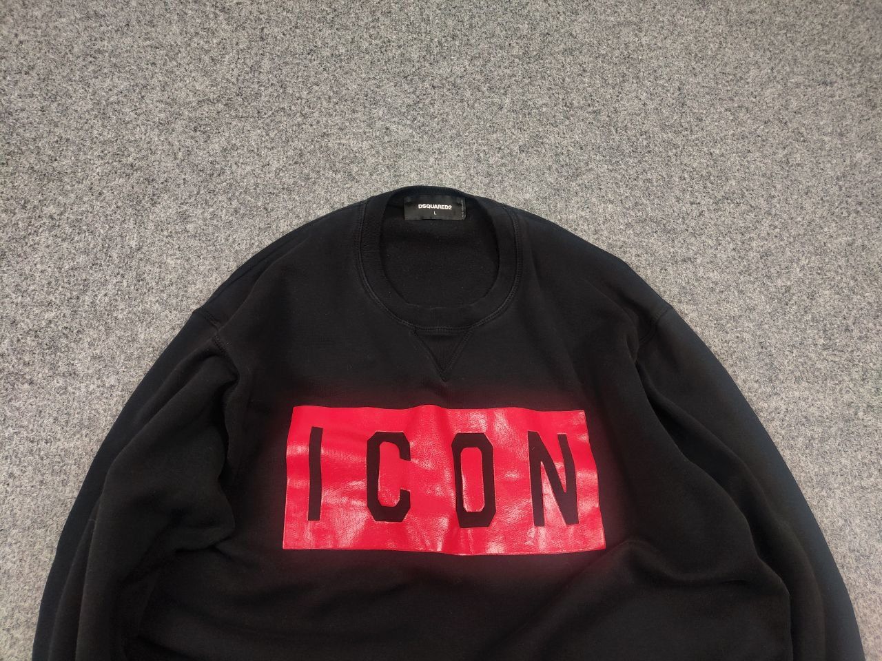 Dsquared2 Dsquared2 Icon Black and Red Box Logo Spellout Sweatshirt Size US L / EU 52-54 / 3 - 5 Thumbnail