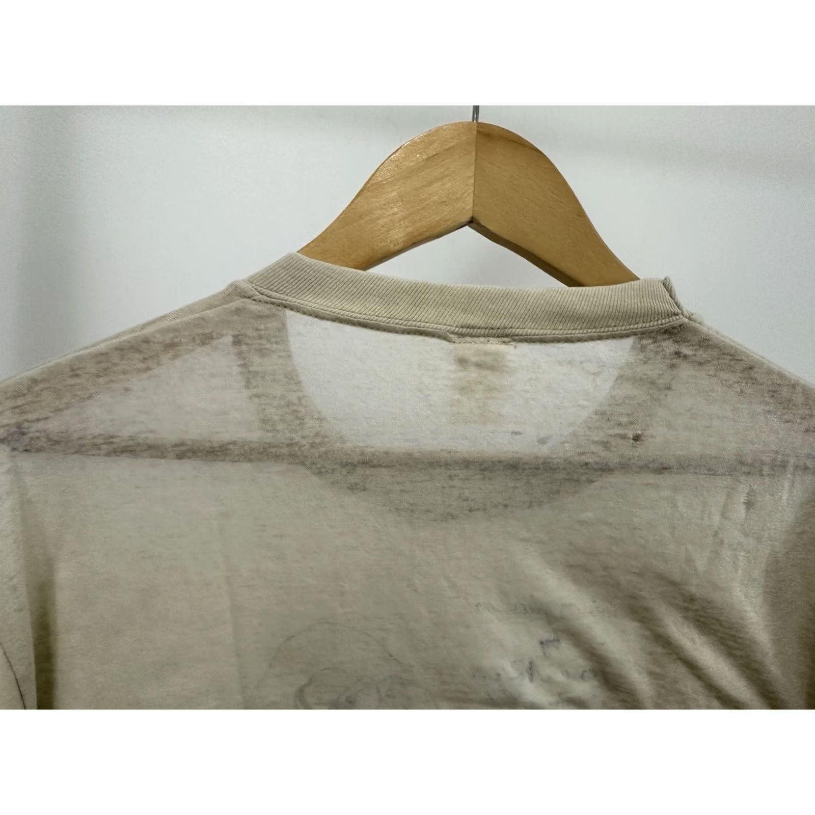 Nixon VTG 70s Stained Glass Jesse Nixon Colorado Art Girl Burnout Paper Thin T-Shirt L Men Cream Size US L / EU 52-54 / 3 - 4 Thumbnail